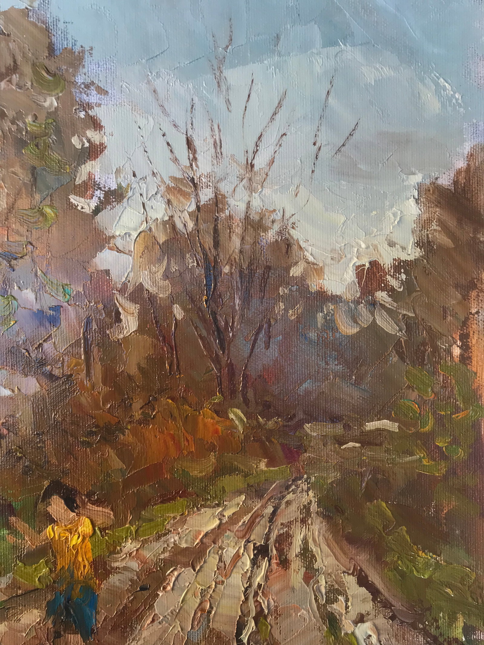 Oil painting Road on the outskirts Sergey Ivanovich Animov - 7