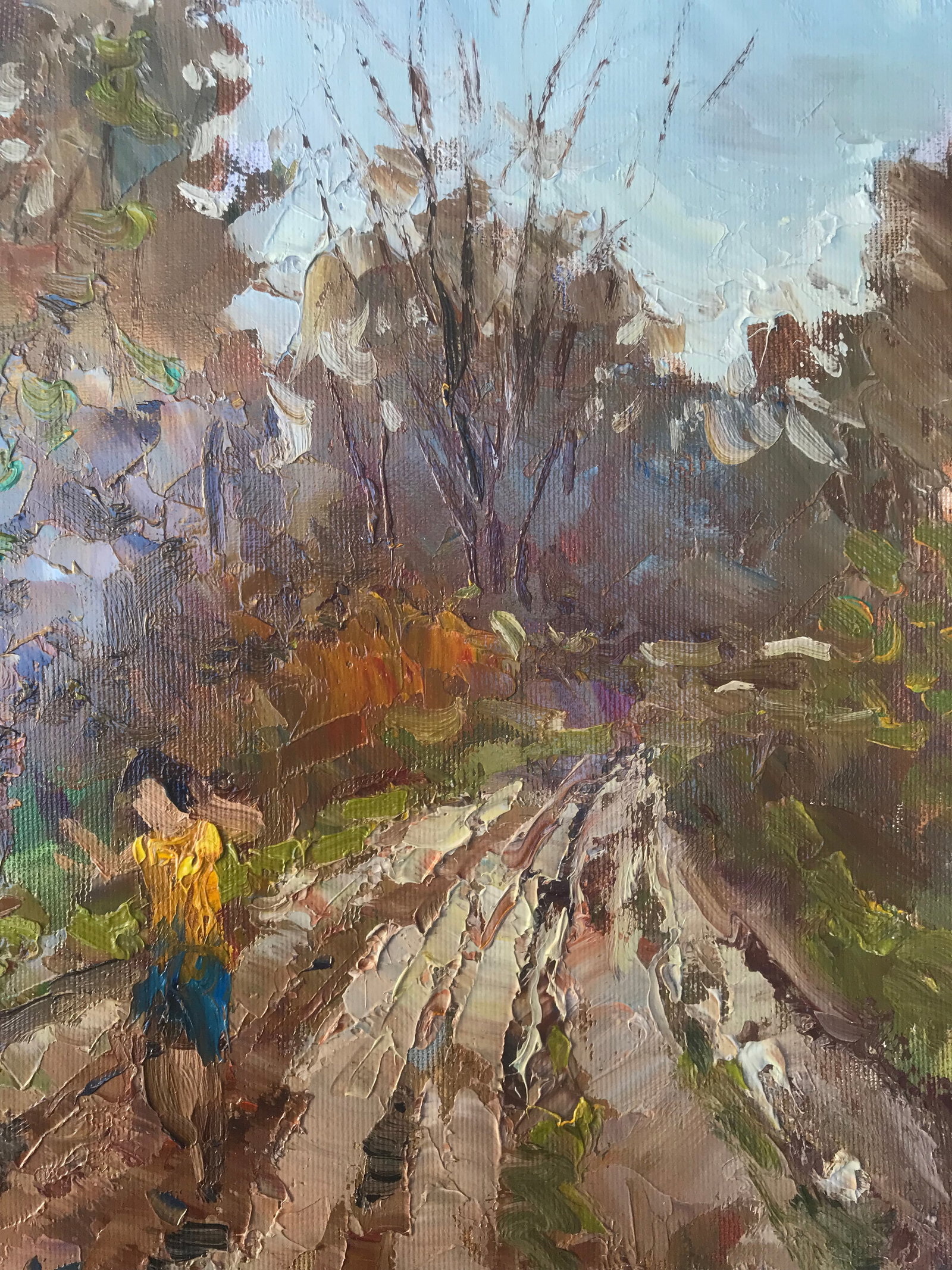 Oil painting Road on the outskirts Sergey Ivanovich Animov - 9