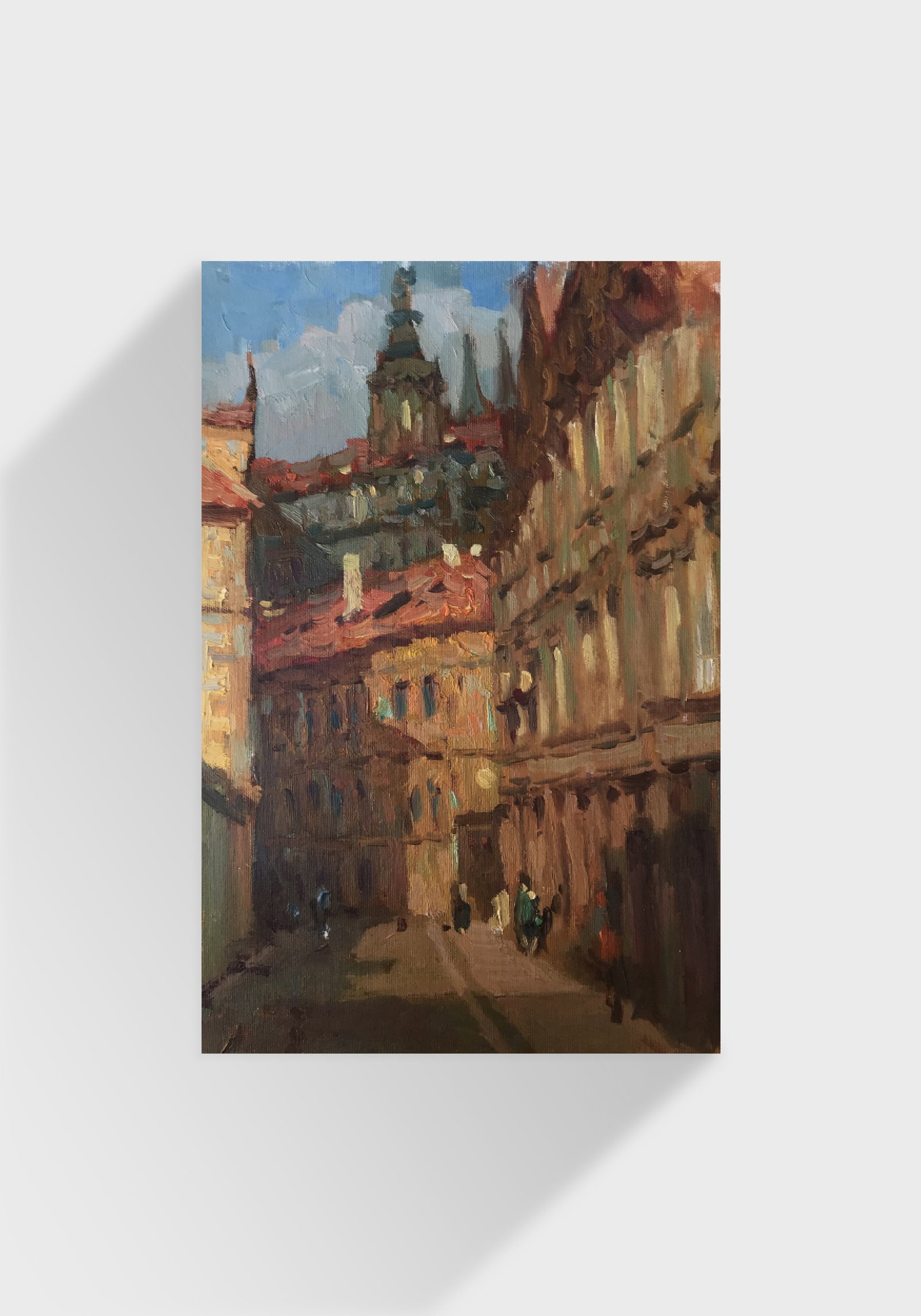 Oil painting Old town street Sergey Ivanovich Animov - 11