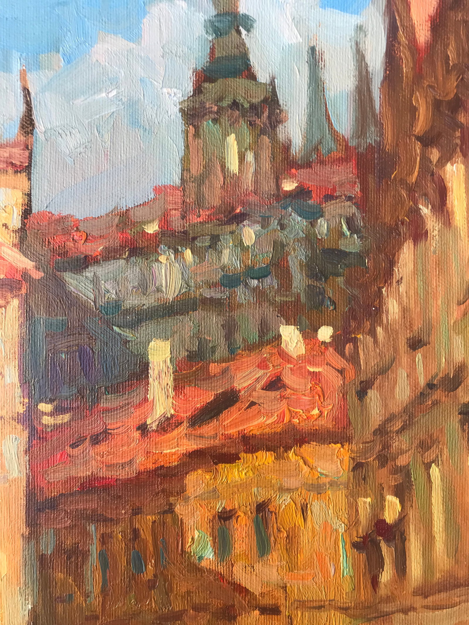 Oil painting Old town street Sergey Ivanovich Animov - 3