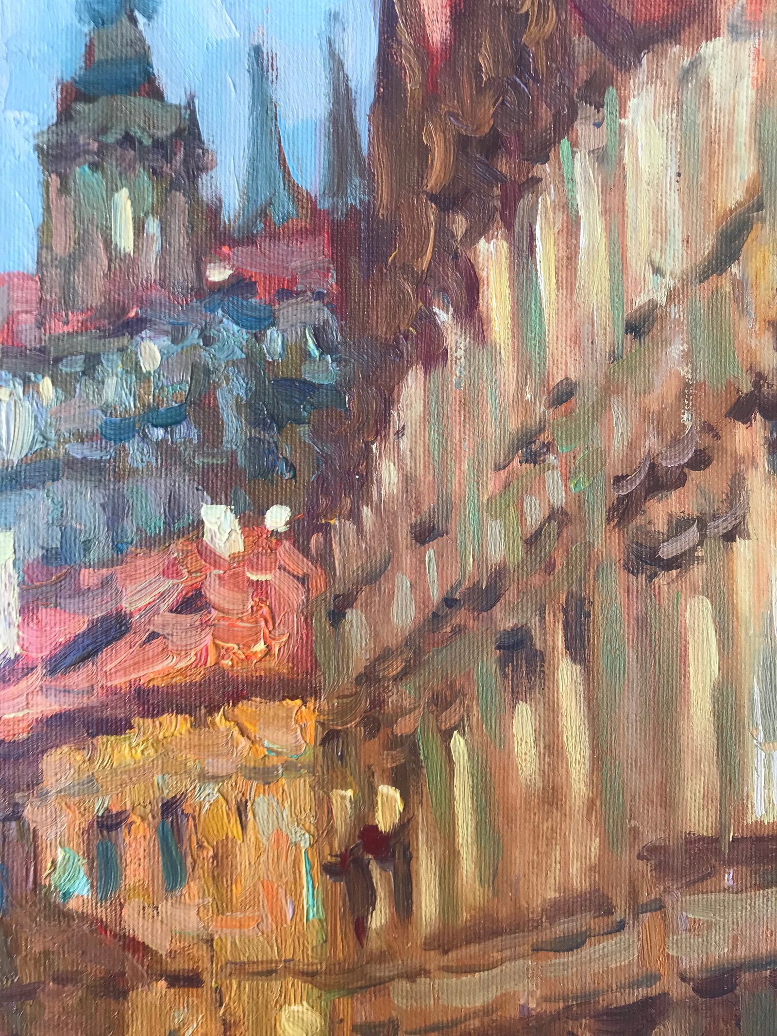 Oil painting Old town street Sergey Ivanovich Animov - 4