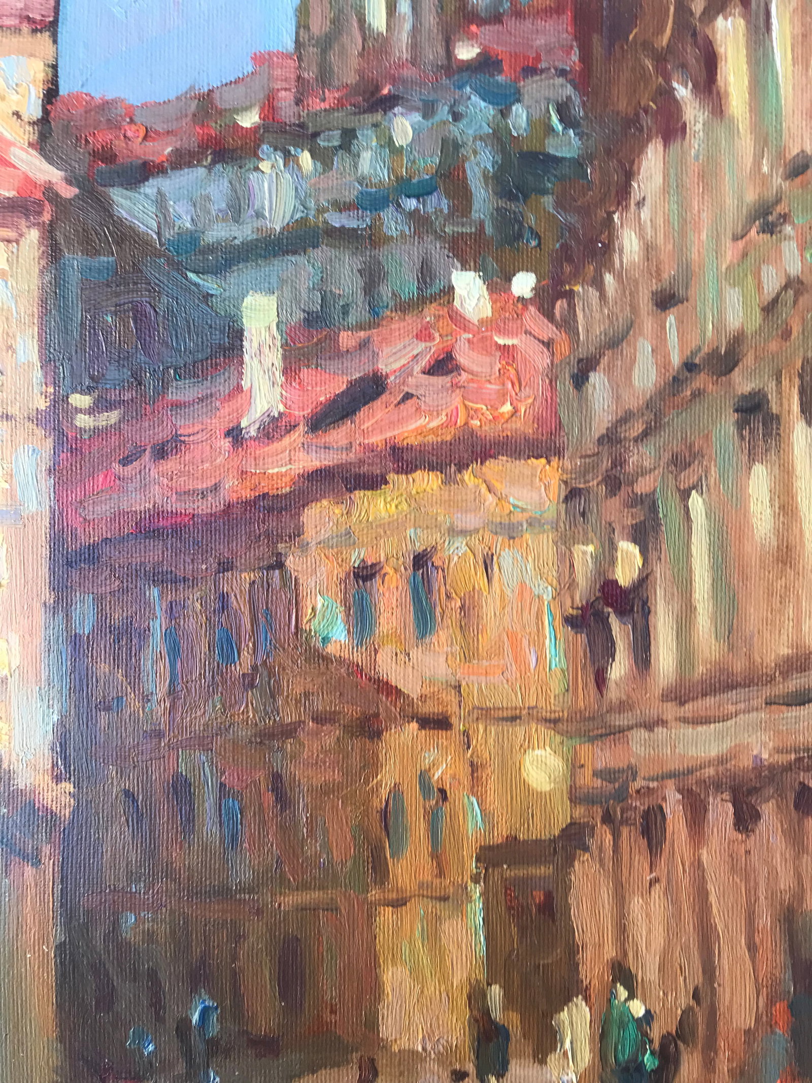 Oil painting Old town street Sergey Ivanovich Animov - 5