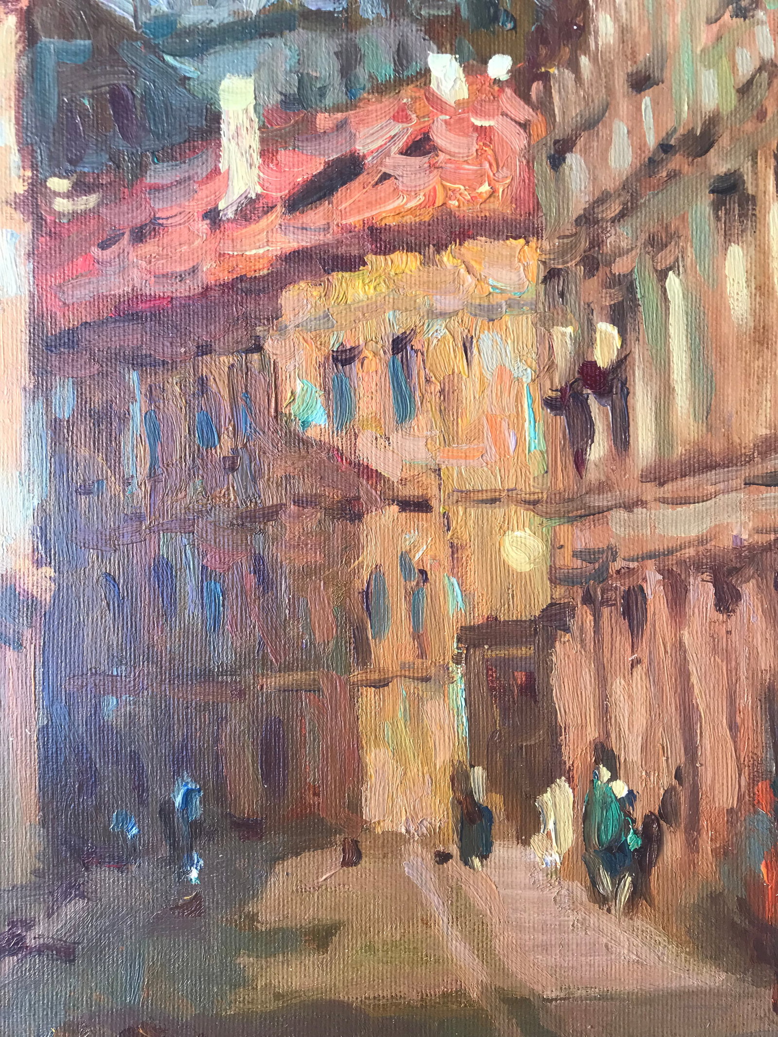 Oil painting Old town street Sergey Ivanovich Animov - 7