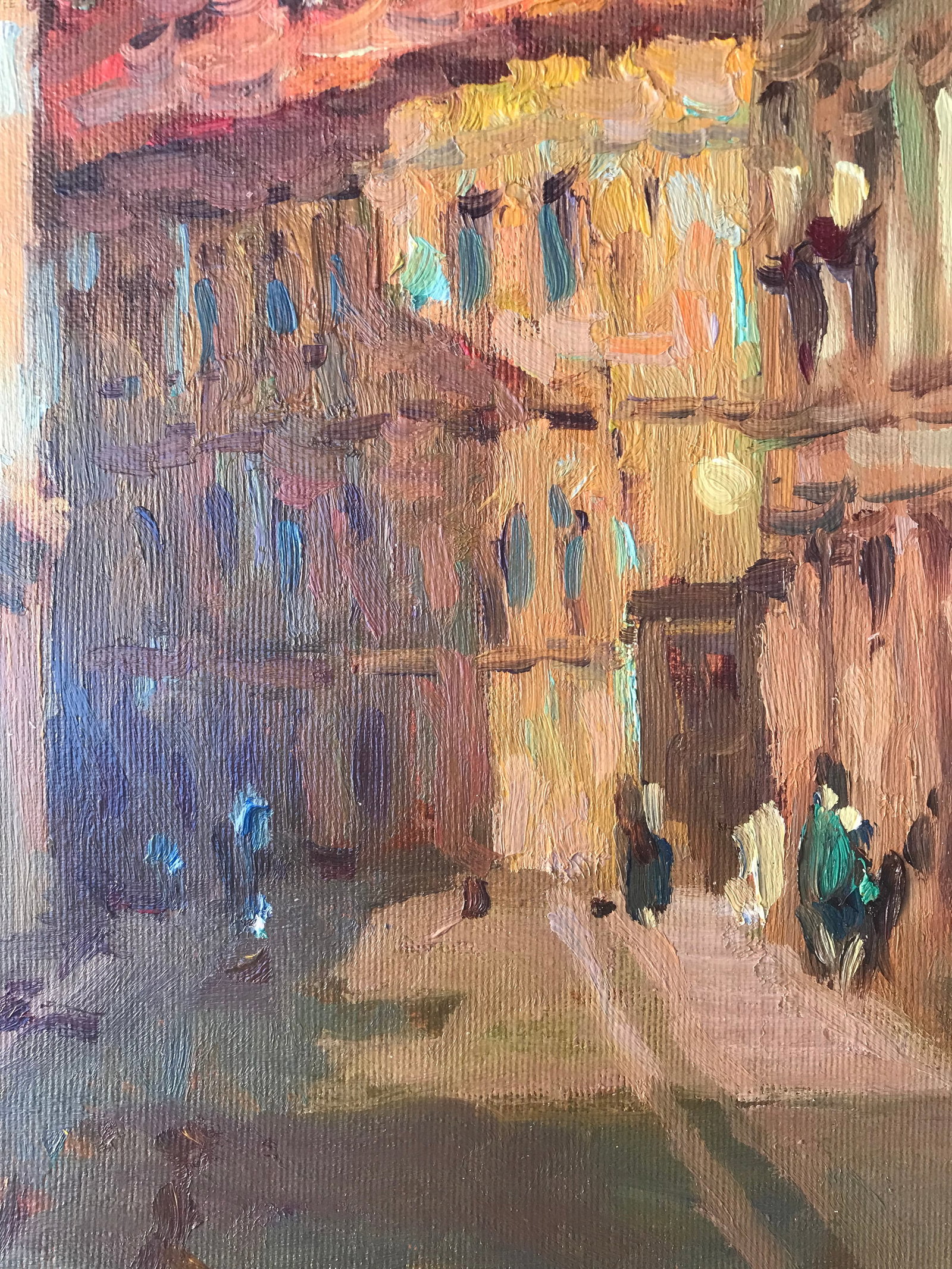 Oil painting Old town street Sergey Ivanovich Animov - 9