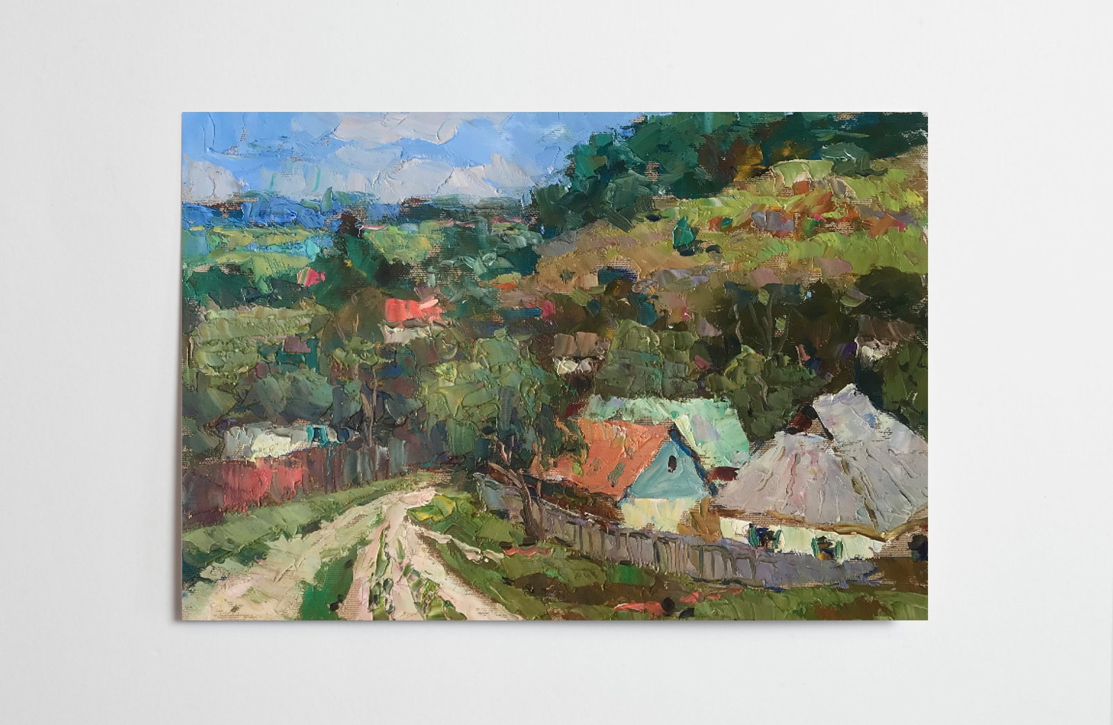 Oil painting Summer in the village Sergey Ivanovich Animov - 2