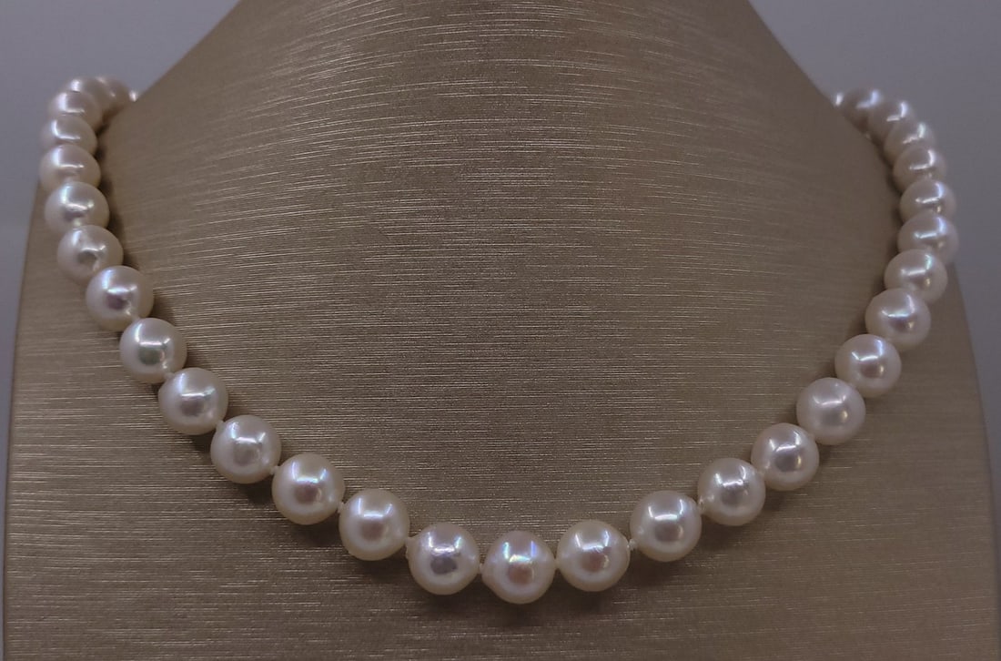 Necklace 9x9.5mm Akoya Pearls - 4