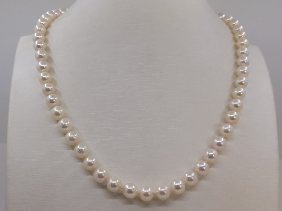 Necklace - 7x7.5mm Akoya Pearls - 3