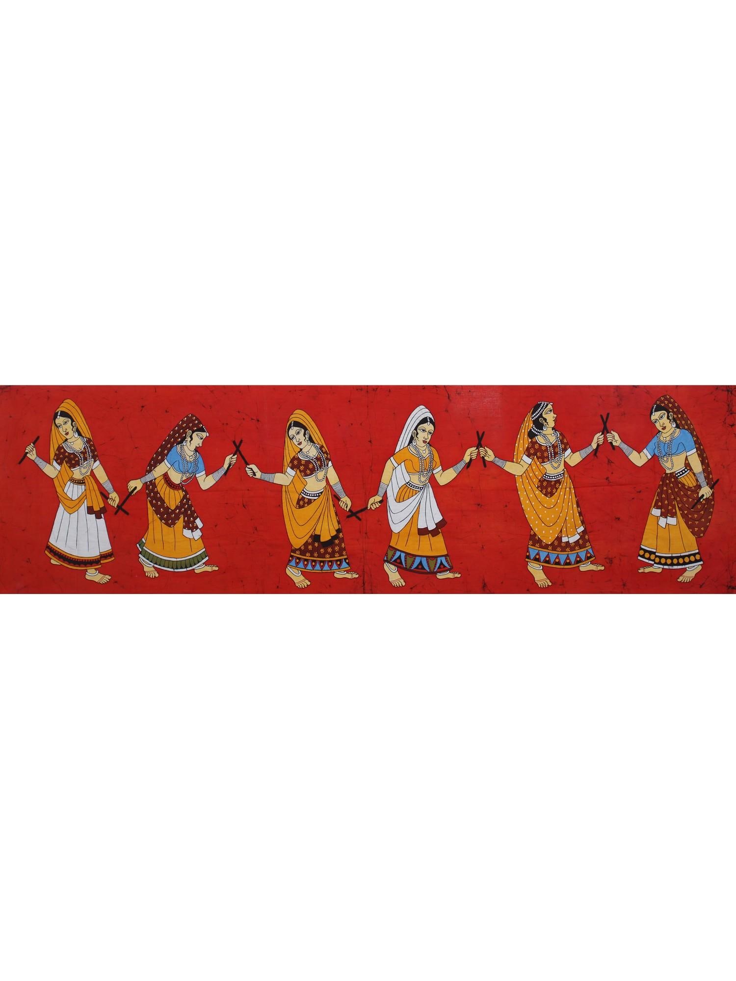 Dandiya Raas - Gujarati Folk Dance | Batik Painting: Title: Dandiya Raas - Gujarati Folk Dance | Batik Painting Description: Folk Paintings Reserve: $72.90 Shipping: Domestic: Shipping rates are determined by destination International: Foreign shipping