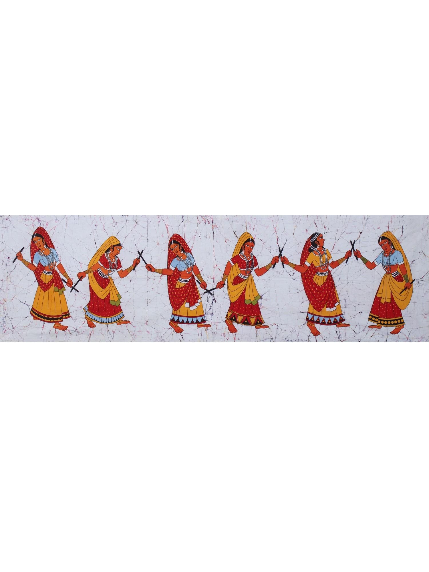 Dandiya Raas Batik Painting – Art of Folk Dance of Gujarat: Title: Dandiya Raas Batik Painting – Art of Folk Dance of Gujarat Description: Batik Painting Reserve: $72.90 Shipping: Domestic: Shipping rates are determined by destination International: Fore