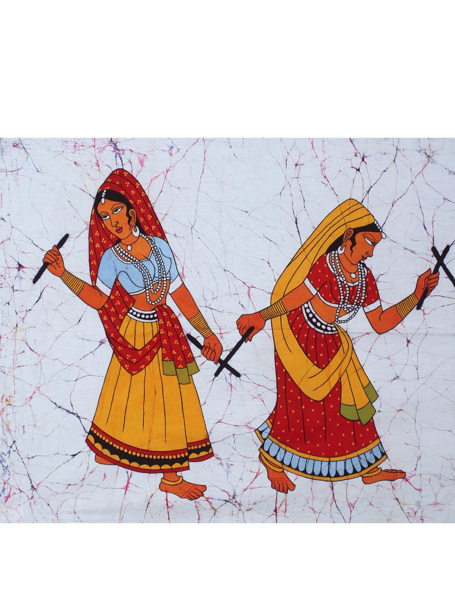 Dandiya Raas Batik Painting – Art of Folk Dance of Gujarat - 2
