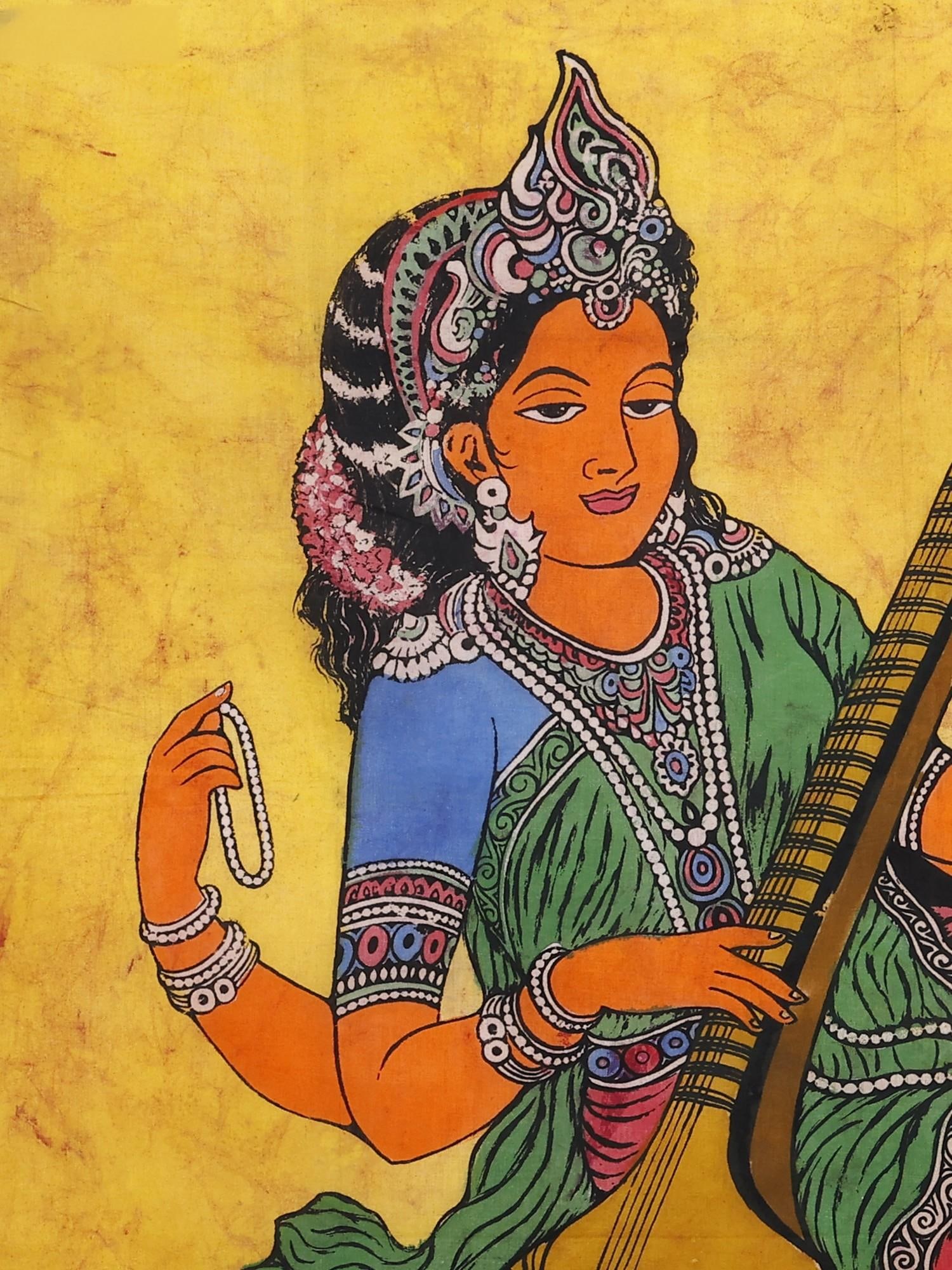 Goddess Saraswati | Batik Painting - 2