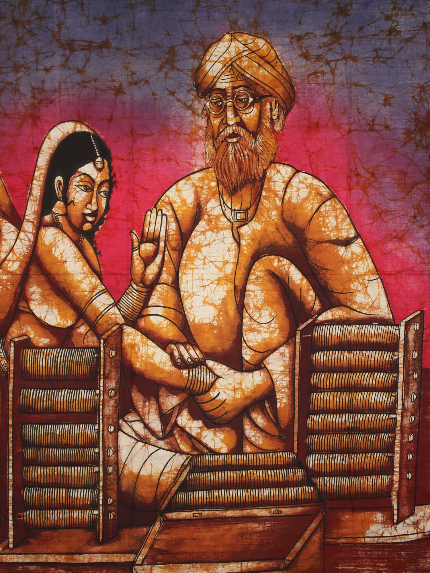 The Bangle Seller | Batik Painting on Cotton Fabric - 2