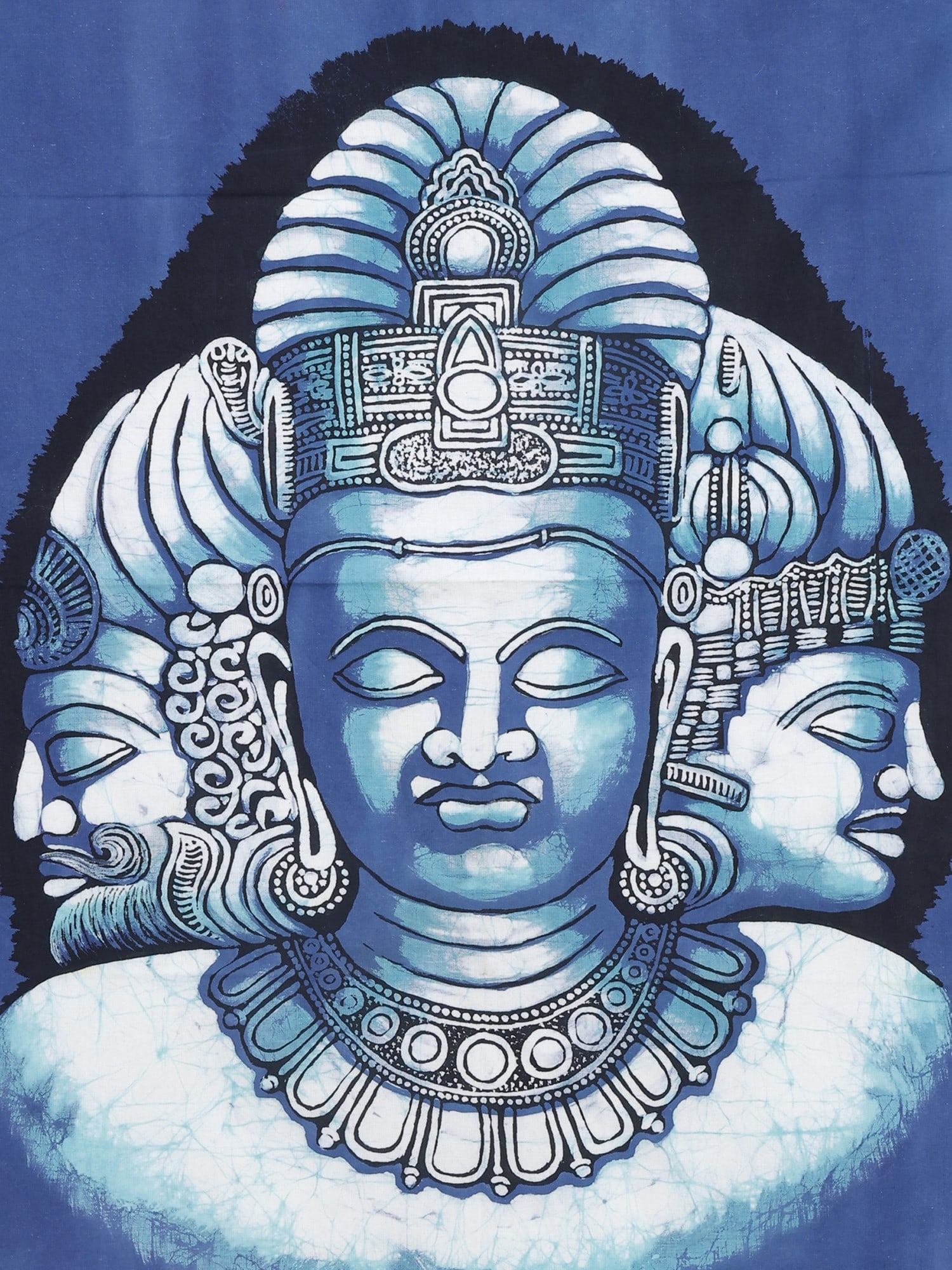 Trinity of Brahma Vishnu Mahesh | Batik Painting - 2