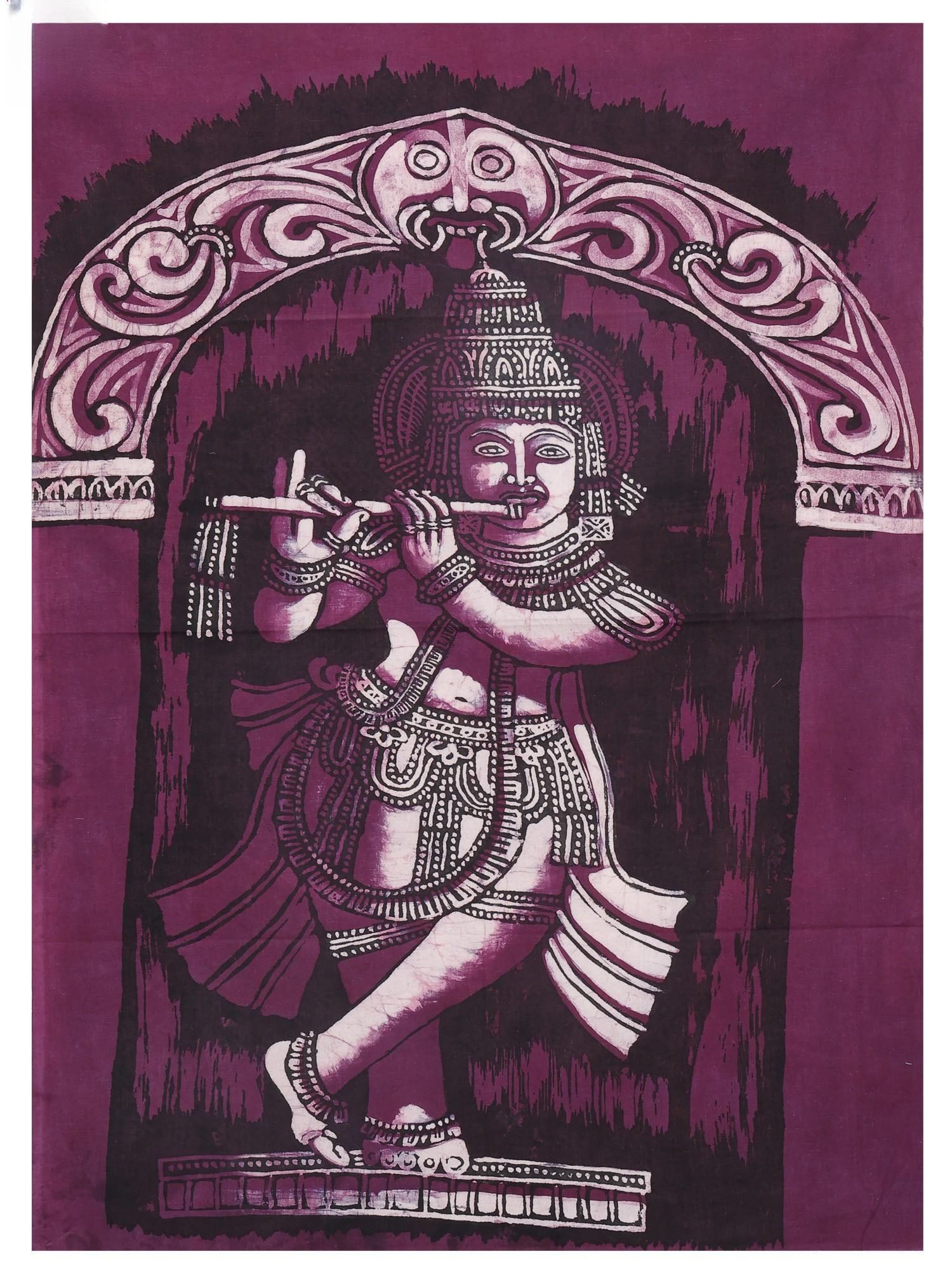 Lord Krishna as Venugopala | Batik Painting: Title: Lord Krishna as Venugopala | Batik Painting Description: Krishna Painting Reserve: $36.00 Shipping: Domestic: Shipping rates are determined by destination International: Foreign shipping rates