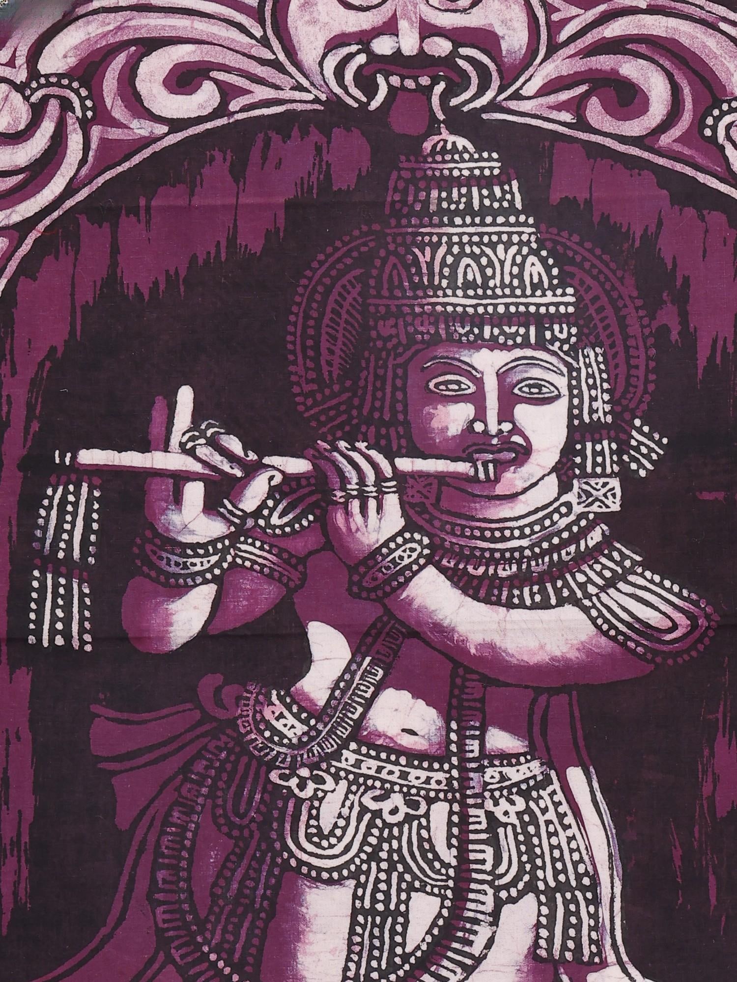 Lord Krishna as Venugopala | Batik Painting - 2
