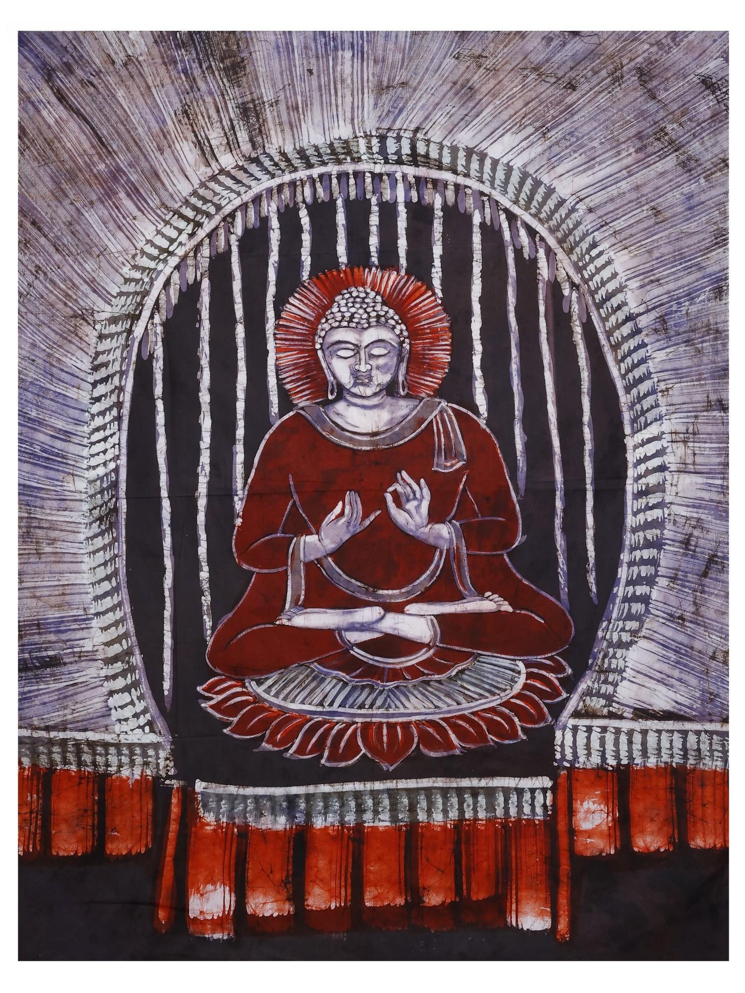 Gautam Buddha | Batika Painting: Title: Gautam Buddha | Batika Painting Description: Buddha Painting Reserve: $56.70 Shipping: Domestic: Shipping rates are determined by destination International: Foreign shipping rates are determine