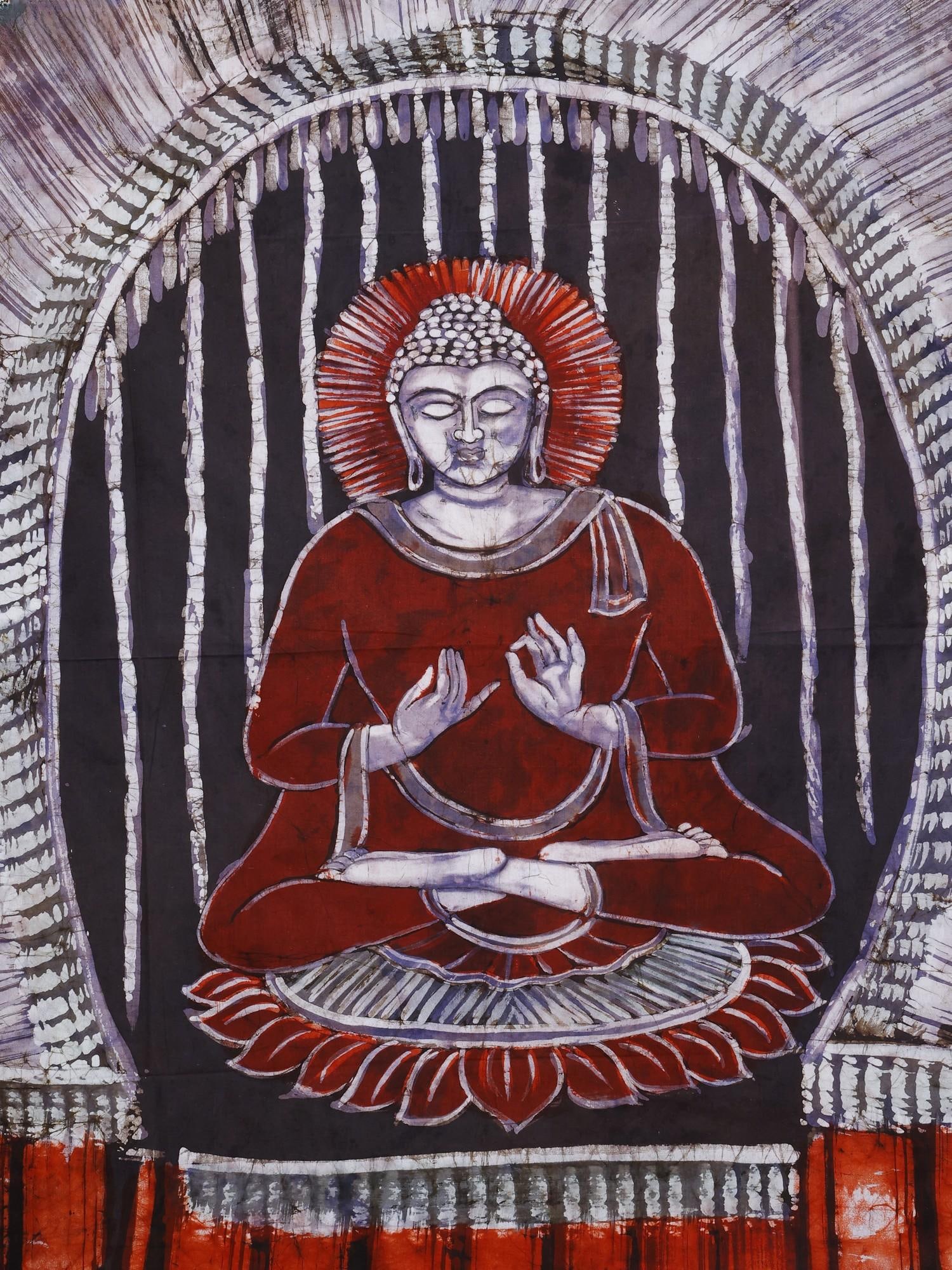 Gautam Buddha | Batika Painting - 2