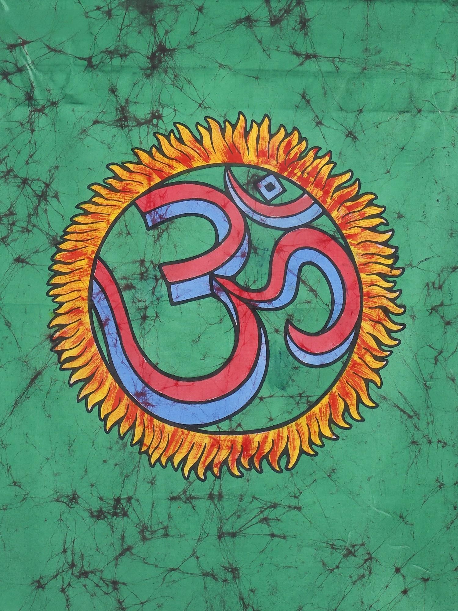 Hindu Symbol Om (Aum) | Batik Painting (1 of 2)