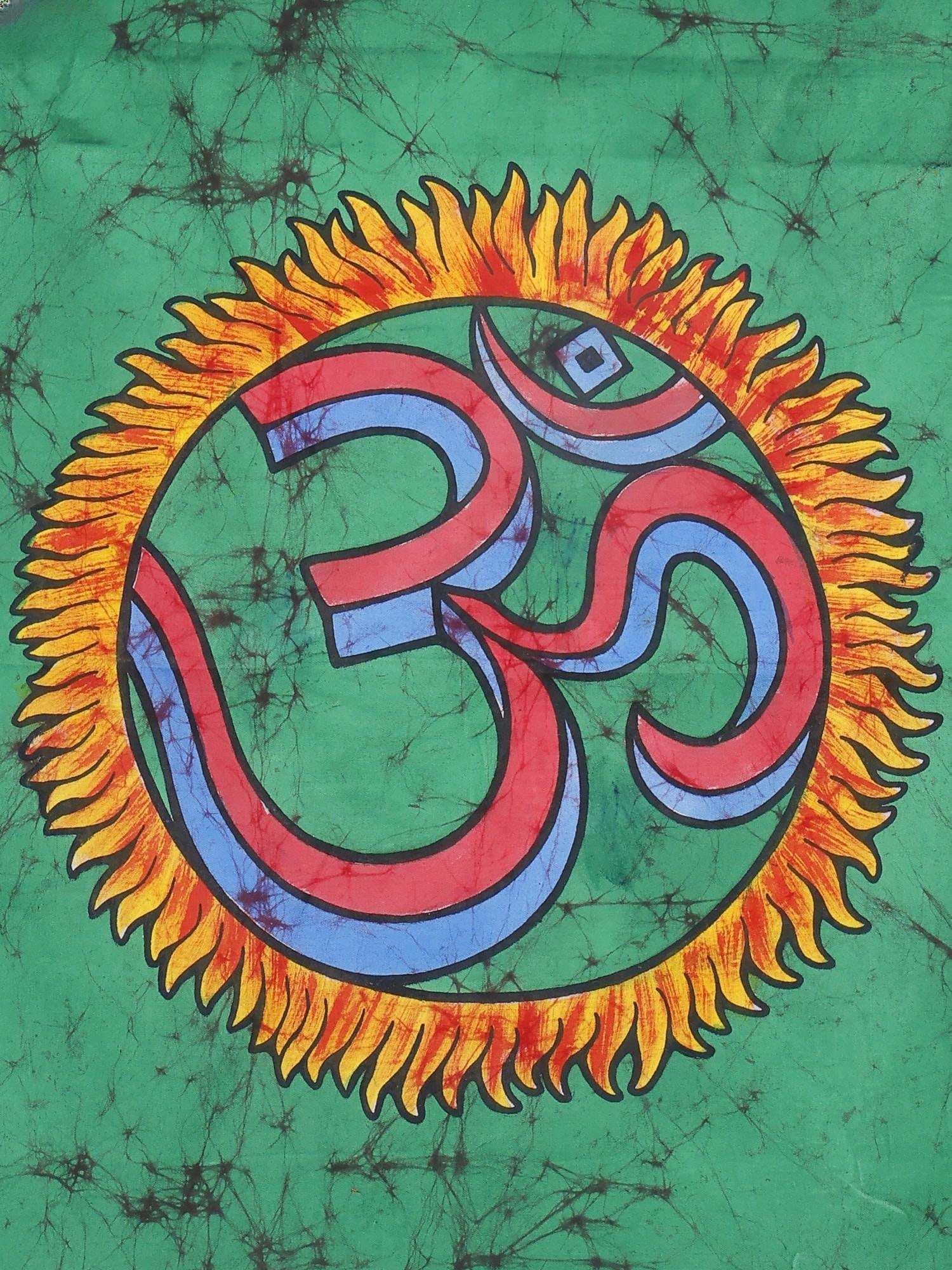 Hindu Symbol Om (Aum) | Batik Painting - 2