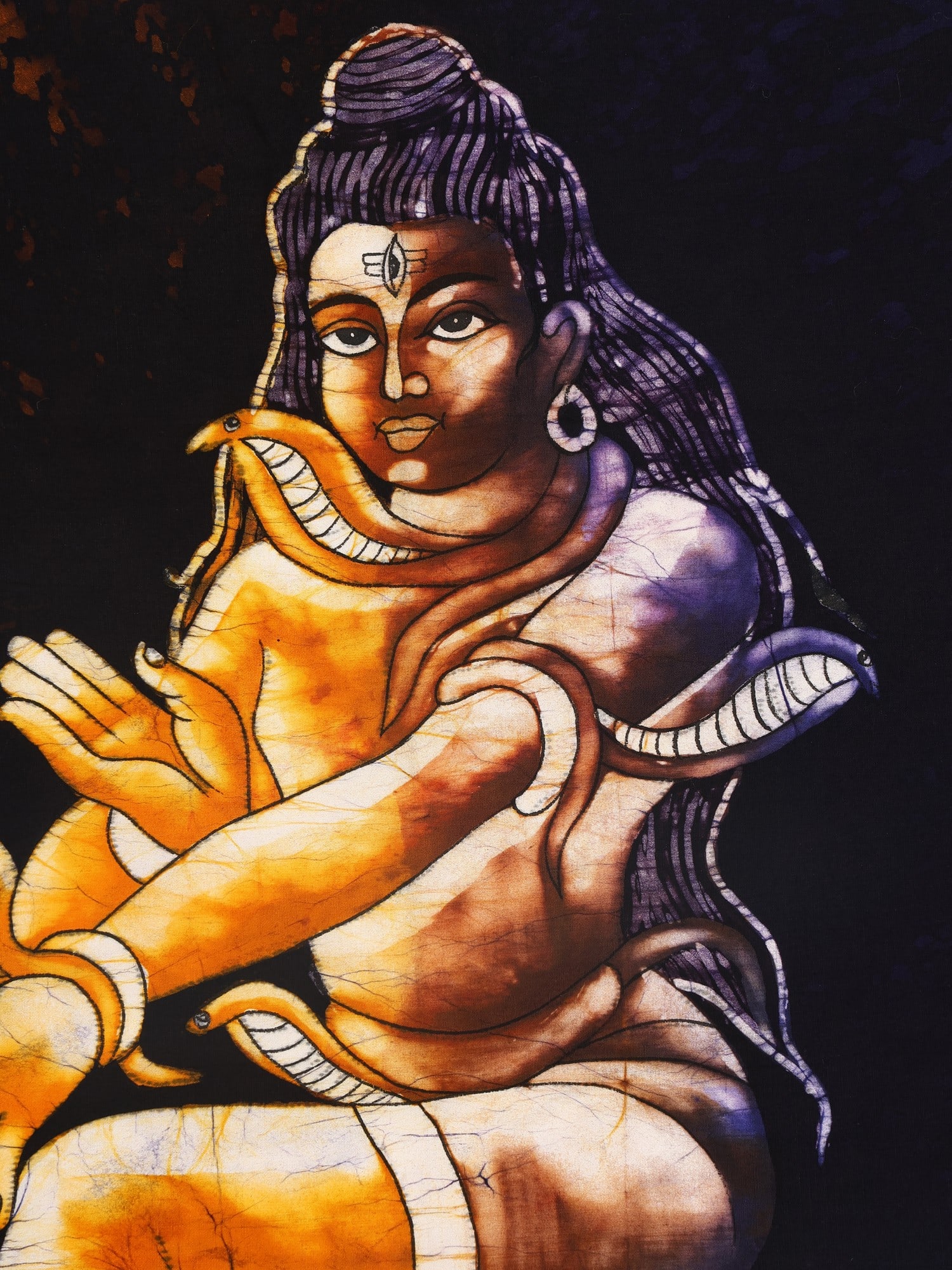 Dancing Lord Shiva (Nataraja) | Batik Painting - 2