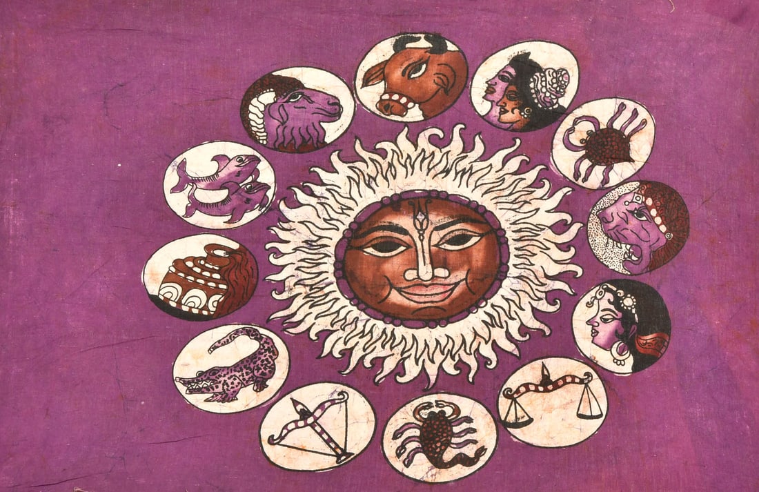 Hindu Rashichakra: Title: Hindu Rashichakra Description: Folk Paintings Reserve: $15.30 Shipping: Domestic: Shipping rates are determined by destination International: Foreign shipping rates are determined by