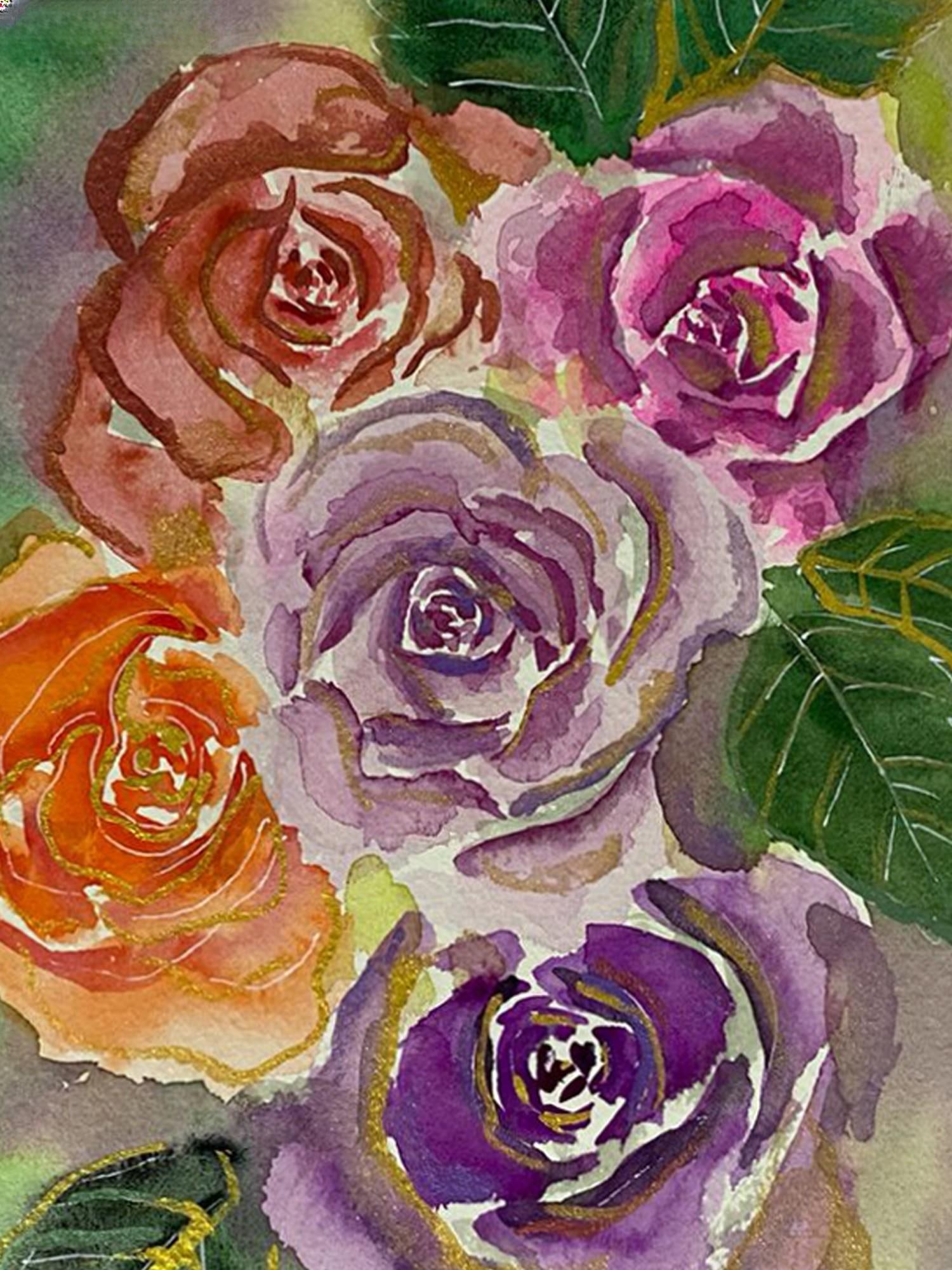A Bunch of Roses | Painting by Rashi Agarwal - 2