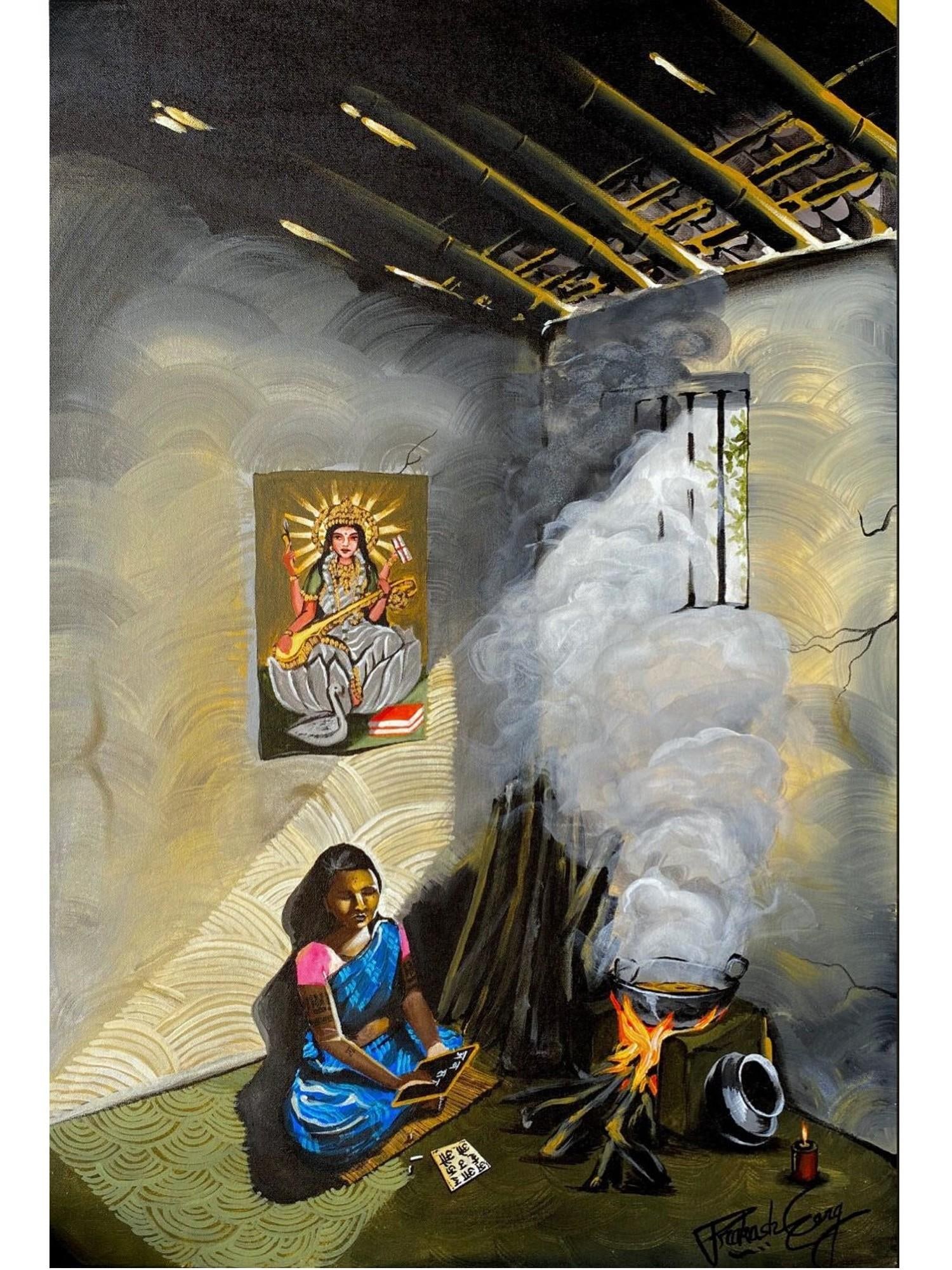From Sarswati To Grihasthi | Acrylic On Canvas | By Prakash Garg: Title: From Sarswati To Grihasthi | Acrylic On Canvas | By Prakash Garg Description: Collections Painting Reserve: $984.60 Shipping: Domestic: Shipping rates are determined by destination