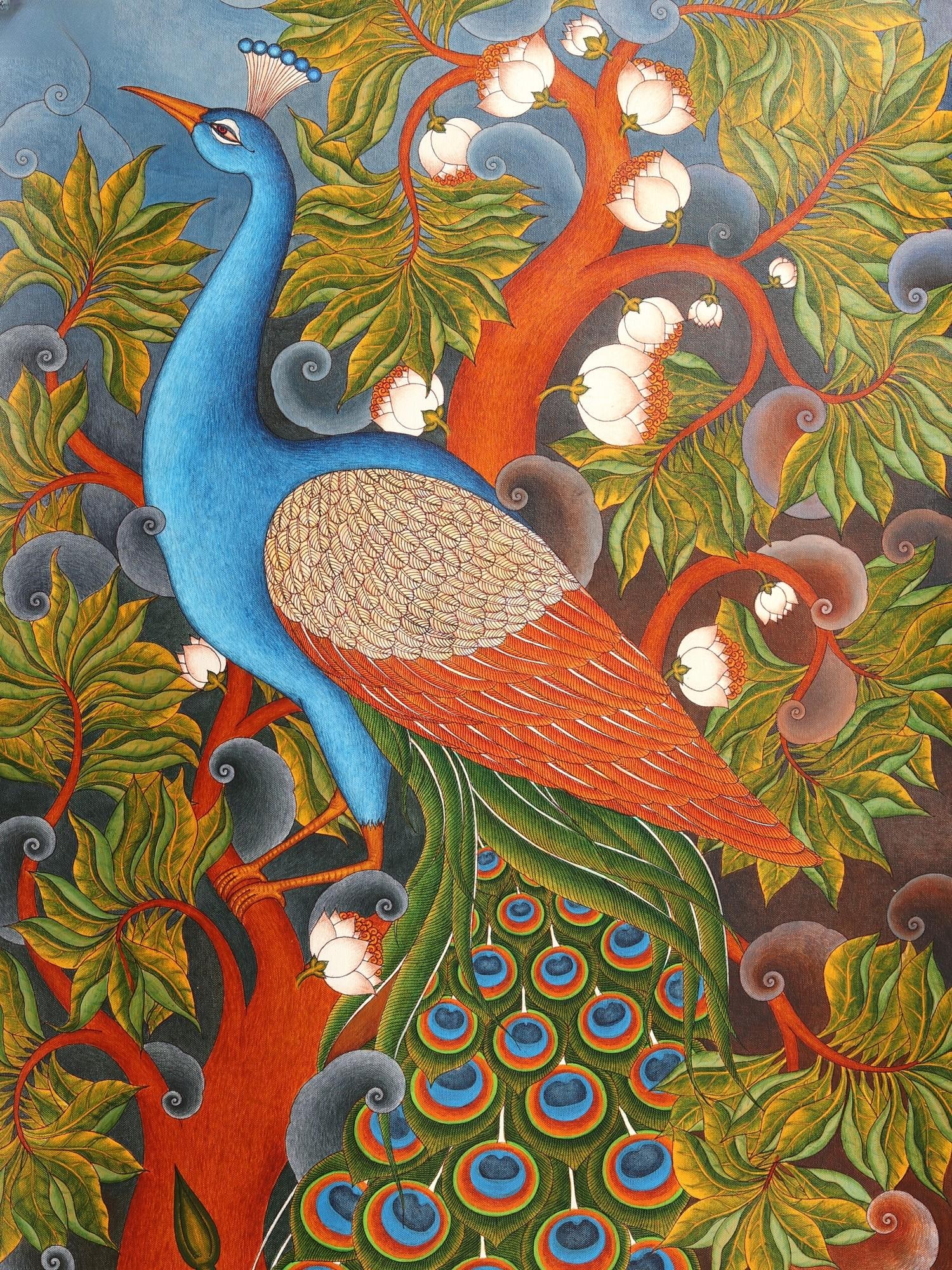 Beautiful Peacock Painting | Acrylic on Canvas - 2