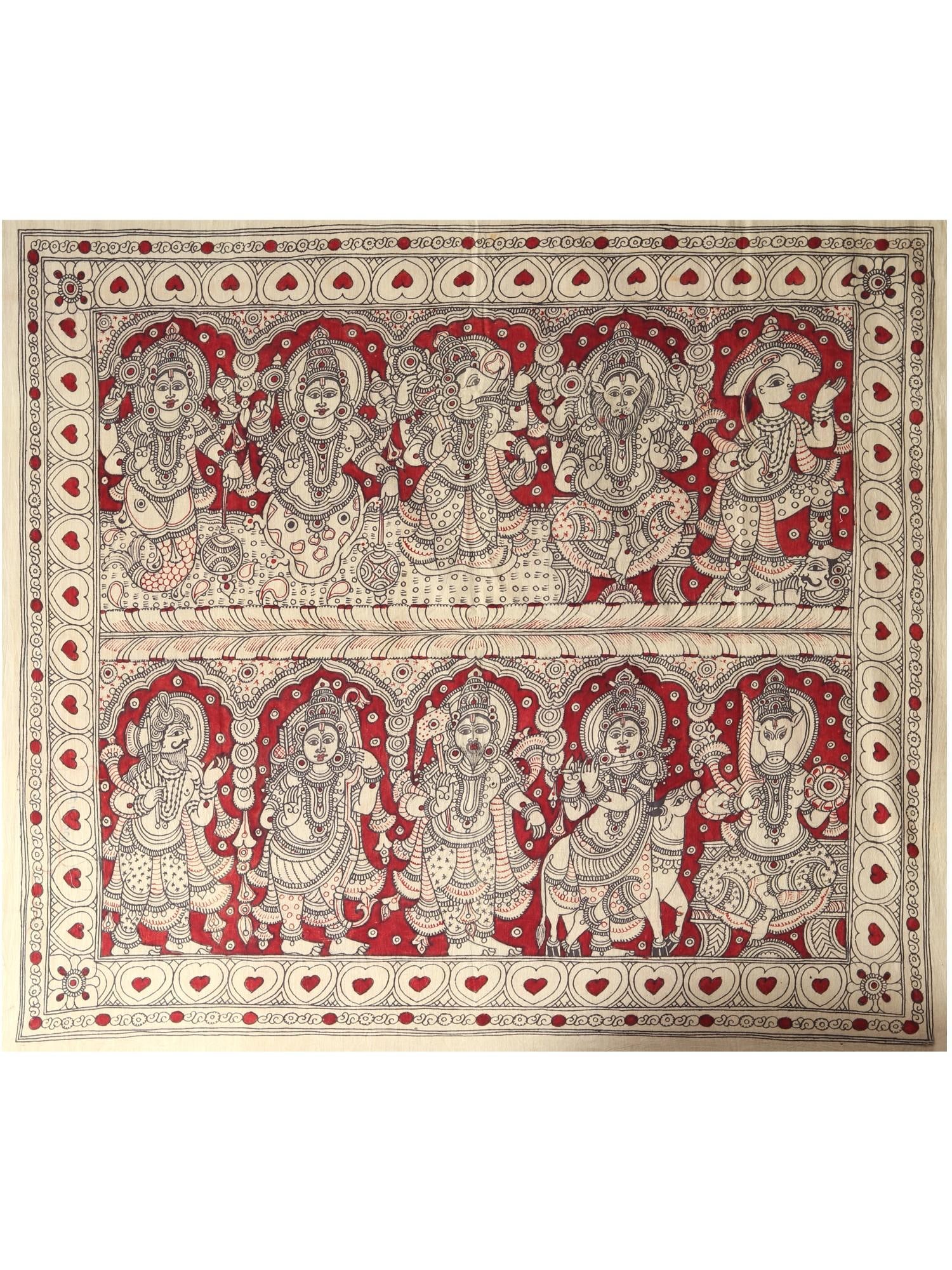 Dasavatharam of Lord Vishnu | Kalamkari Painting (1 of 2)