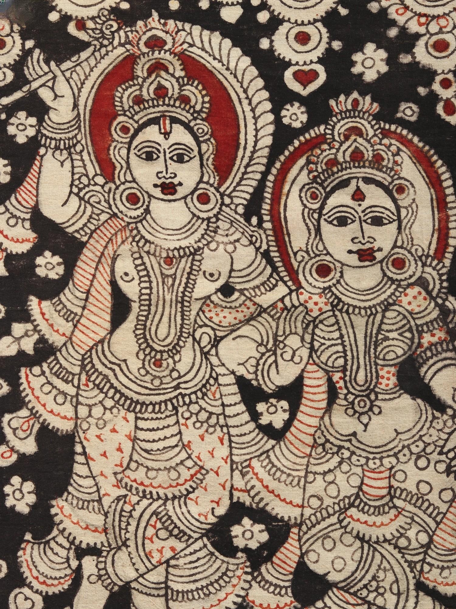 Dancing Radha Krishna | Kalamkari Art - 2