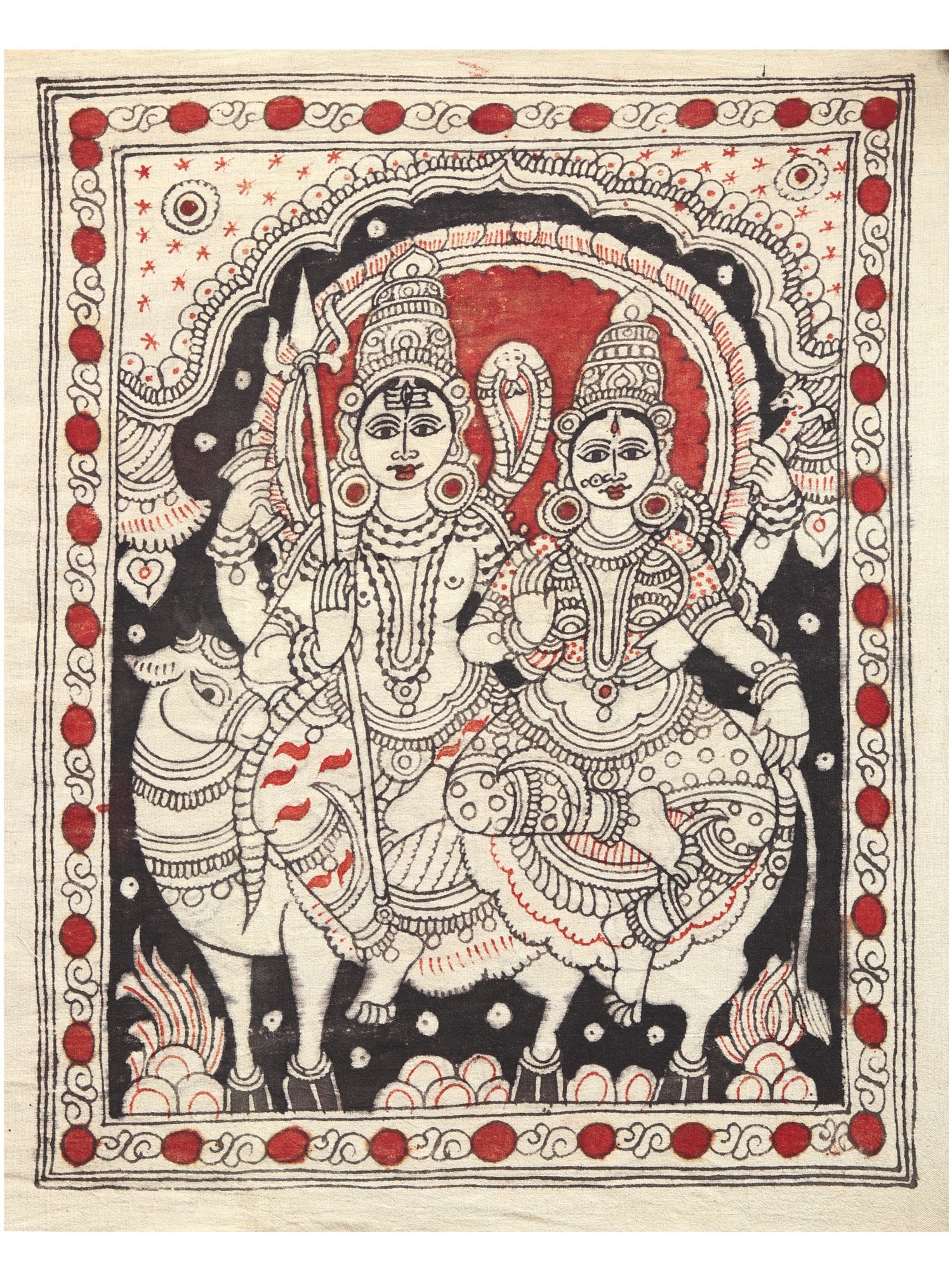 Blessing Shiva Parvati | Kalamkari Art: Title: Blessing Shiva Parvati | Kalamkari Art Description: Folk Paintings Reserve: $88.20 Shipping: Domestic: Shipping rates are determined by destination International: Foreign shipping rates are