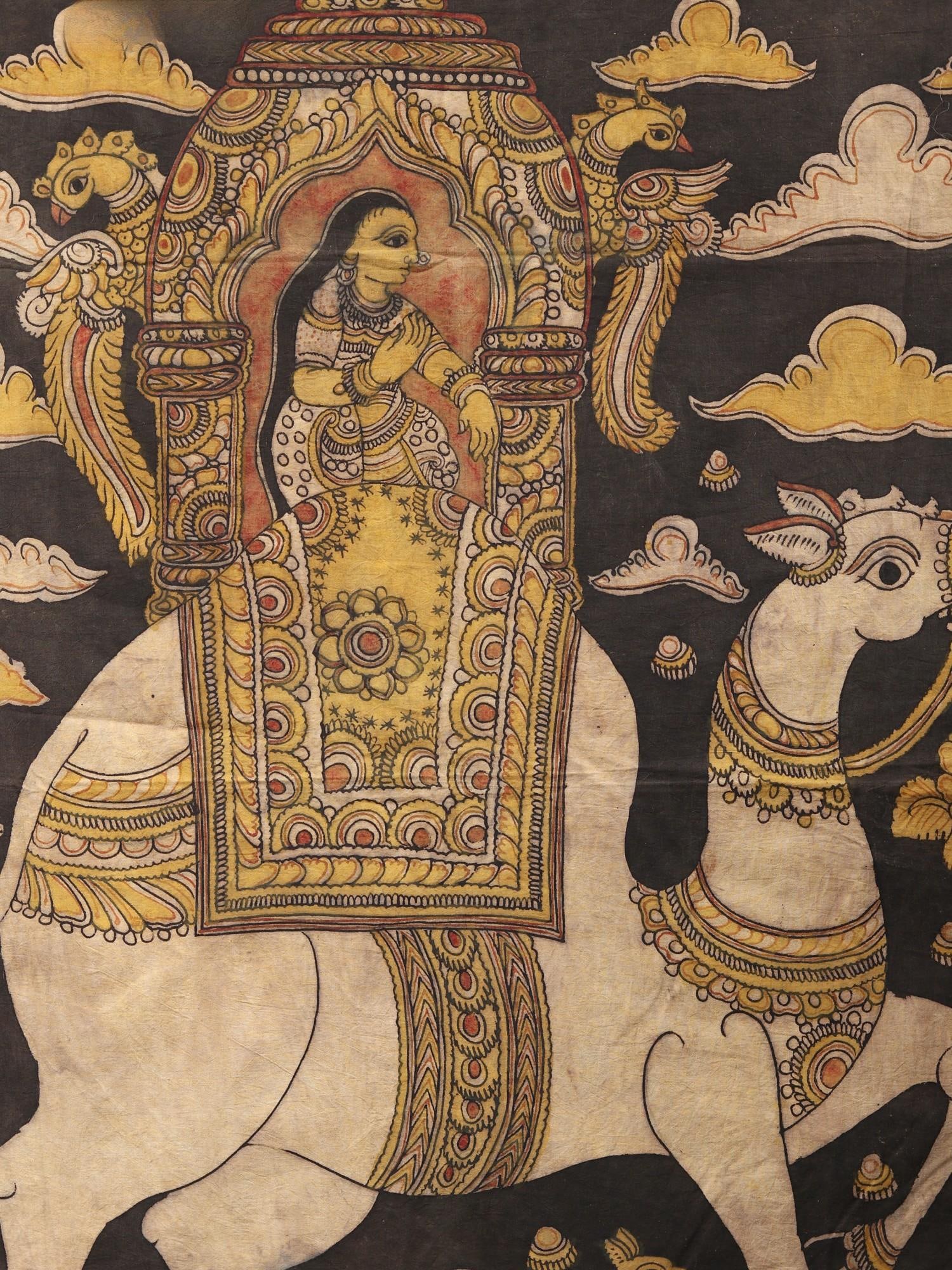 Royal Lady on Camel | Kalamkari Painting - 2