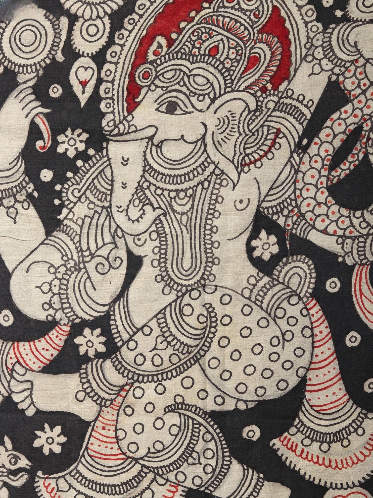 Dancing Lord Ganesha | Kalamkari Painting - 2