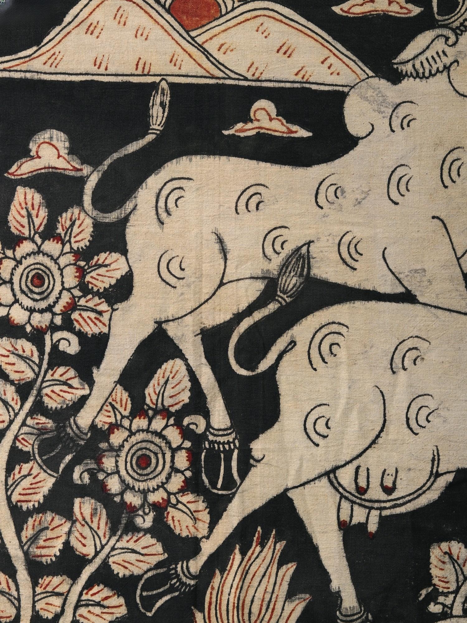 Tiger Hunting in The Jungle | Kalamkari Painting - 2