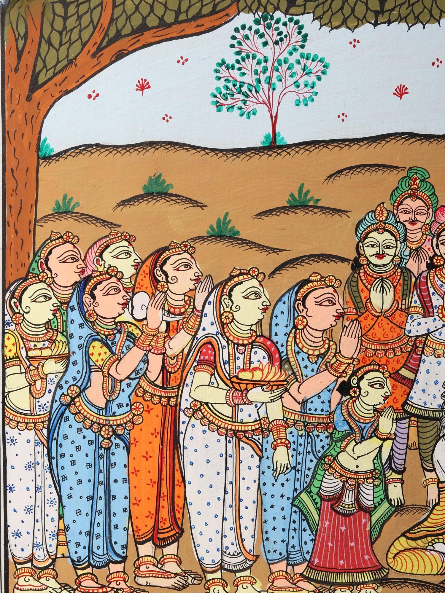 Traders Going on Sea Voyage | Patachitra Painting - 2