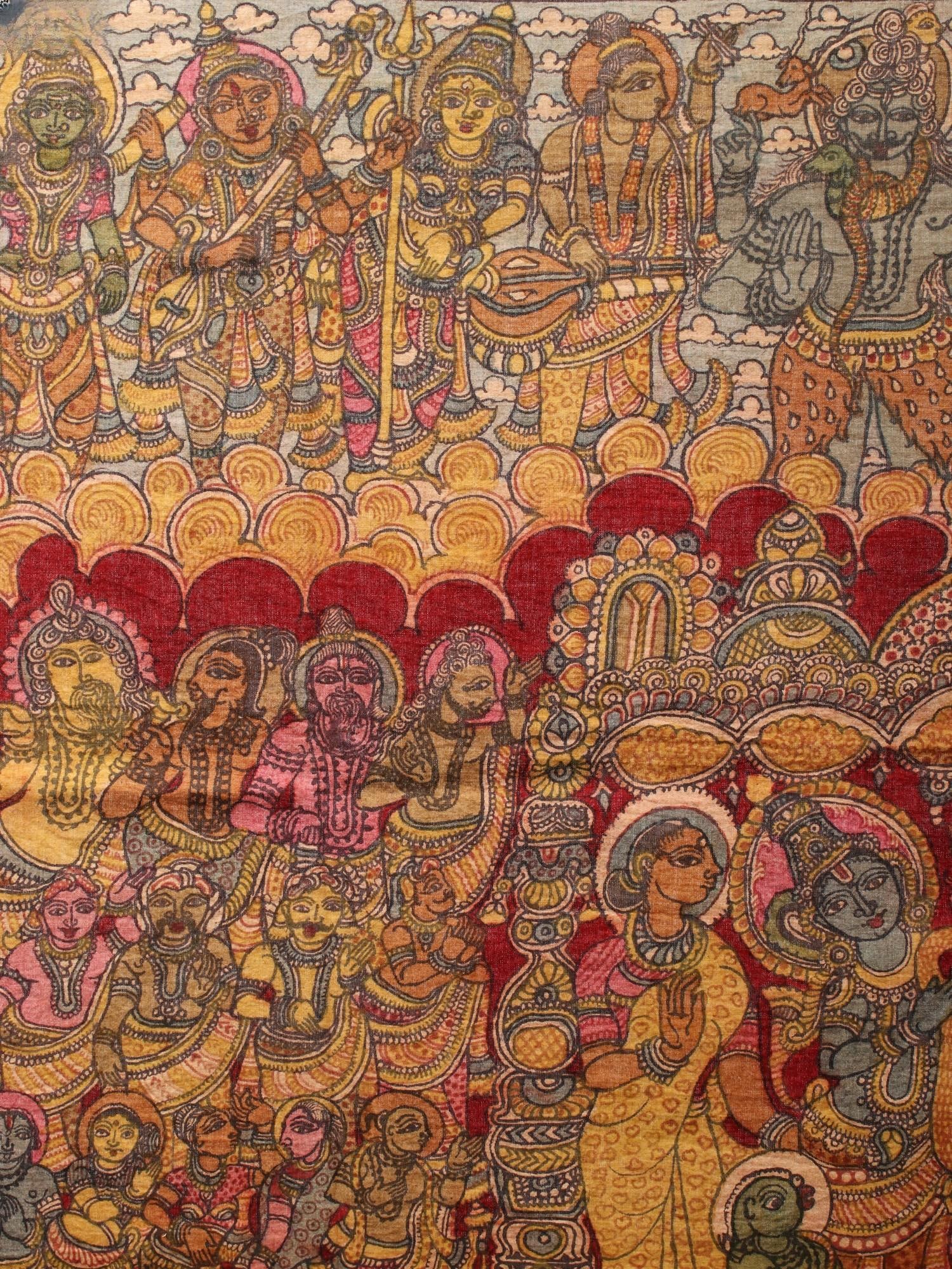 Sita Kalyanam (Wedding of Rama Sita) | Kalamkari Painting - 2