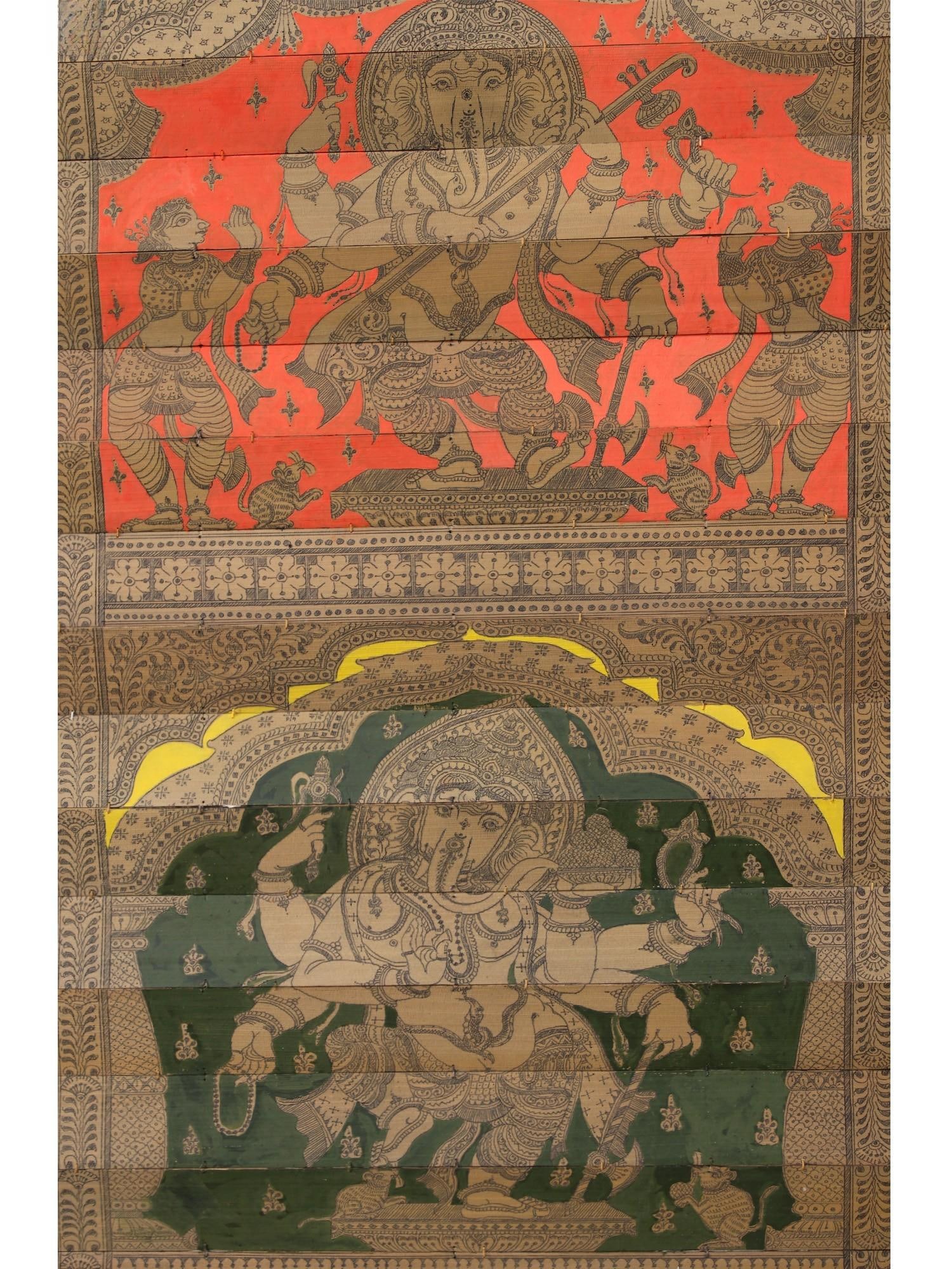 Different Forms of Lord Ganesha with His Life Story | Superfine Pattachitra Painting on Palm Leaf - 2