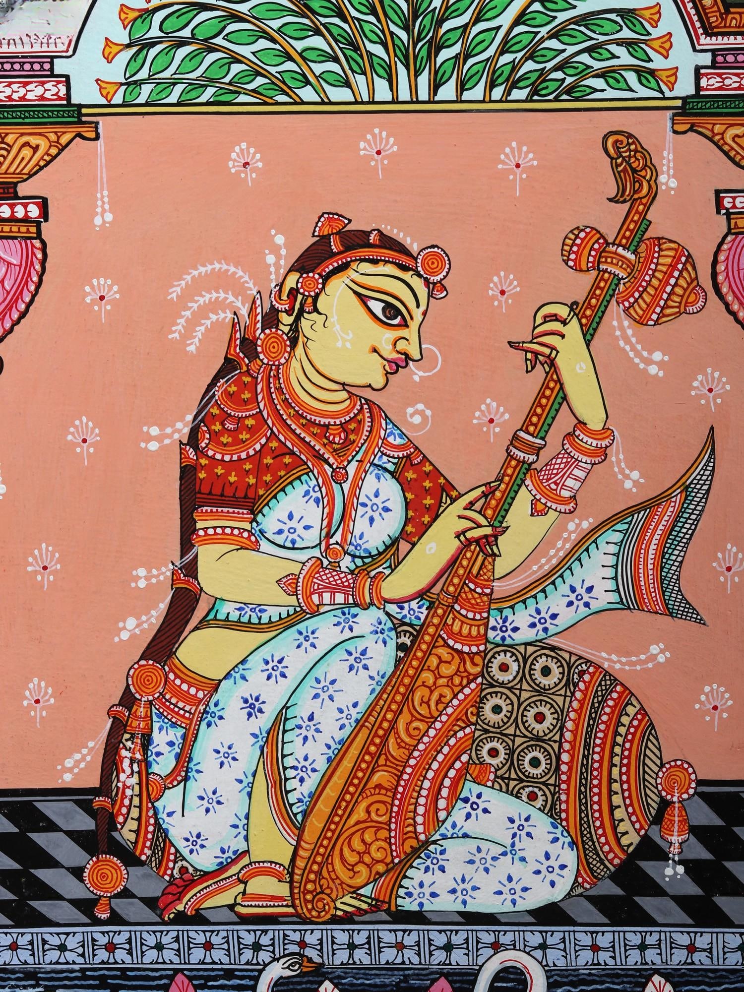 Mirabai - Devotee of Lord Krishna | Pattachitra Painting from Odisha - 2