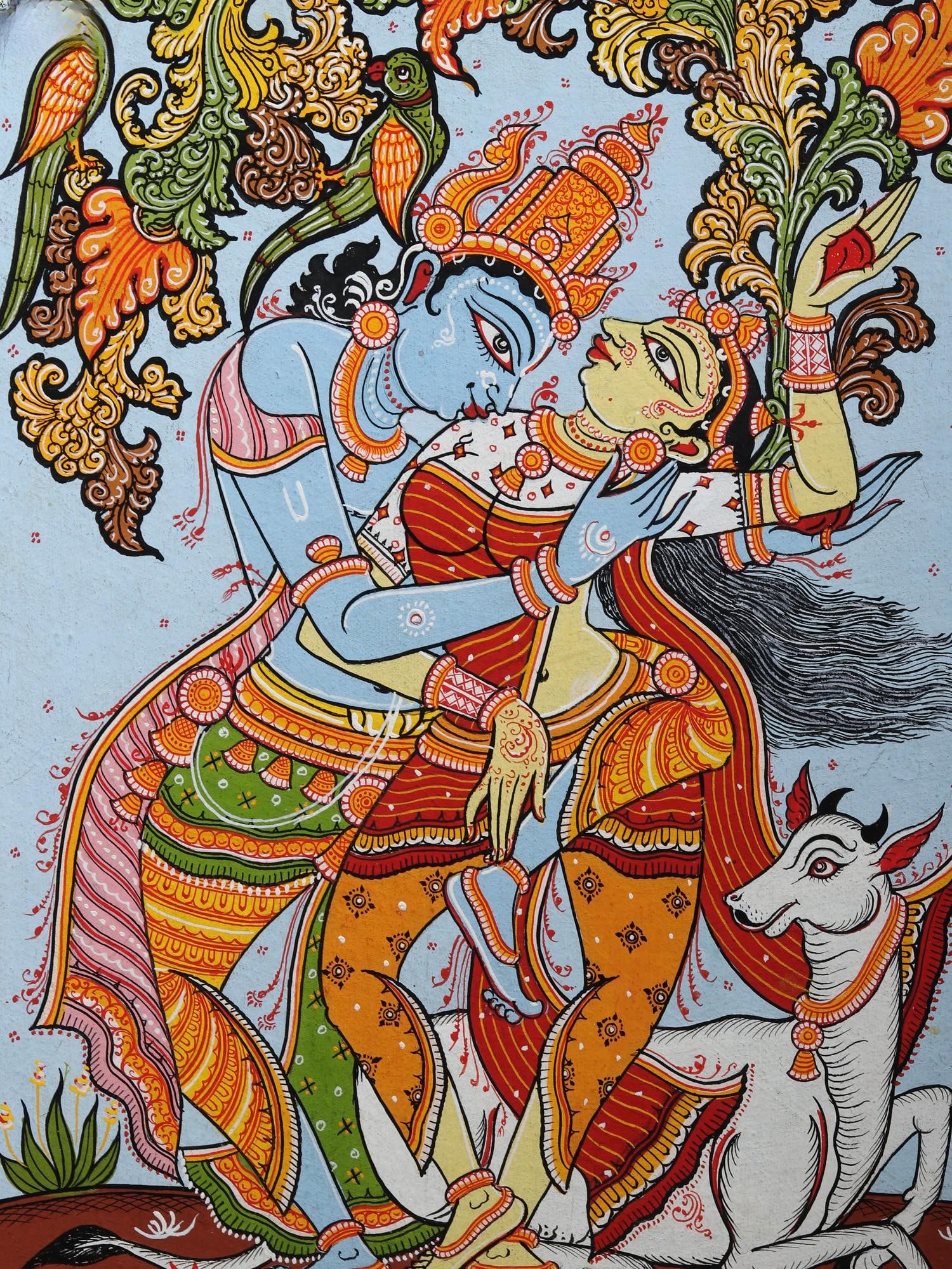 Dancing Radha Krishna | Pattachitra Painting from Odisha - 2