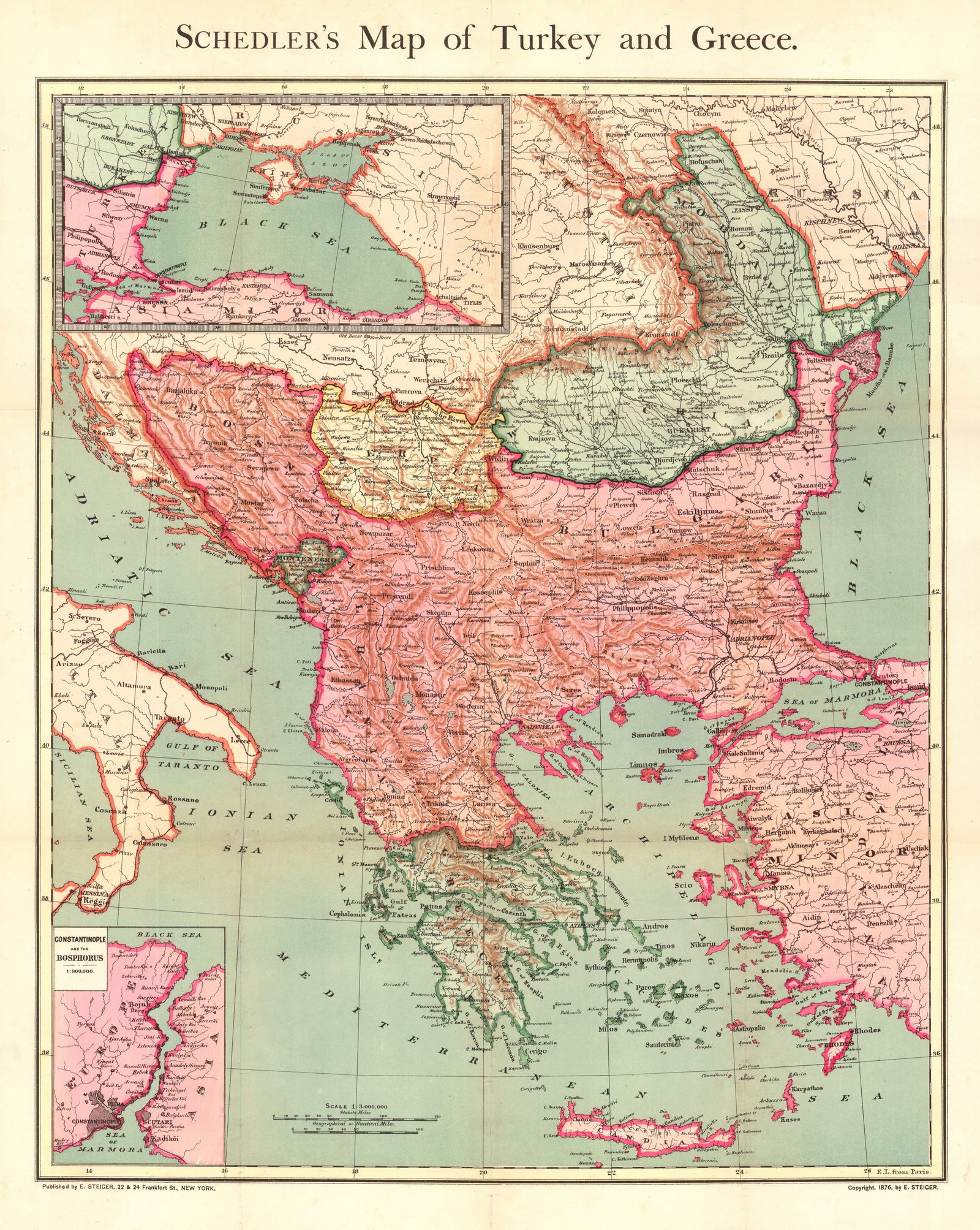 Schedler's Map of Turkey and Greece. (1 of 2)