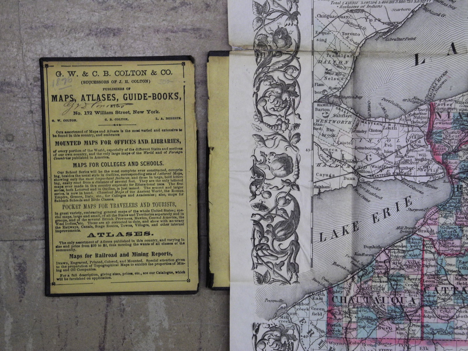 Colton's Railroad & Township Map of the State of New York, With Parts Of the Adjoining States & - 3