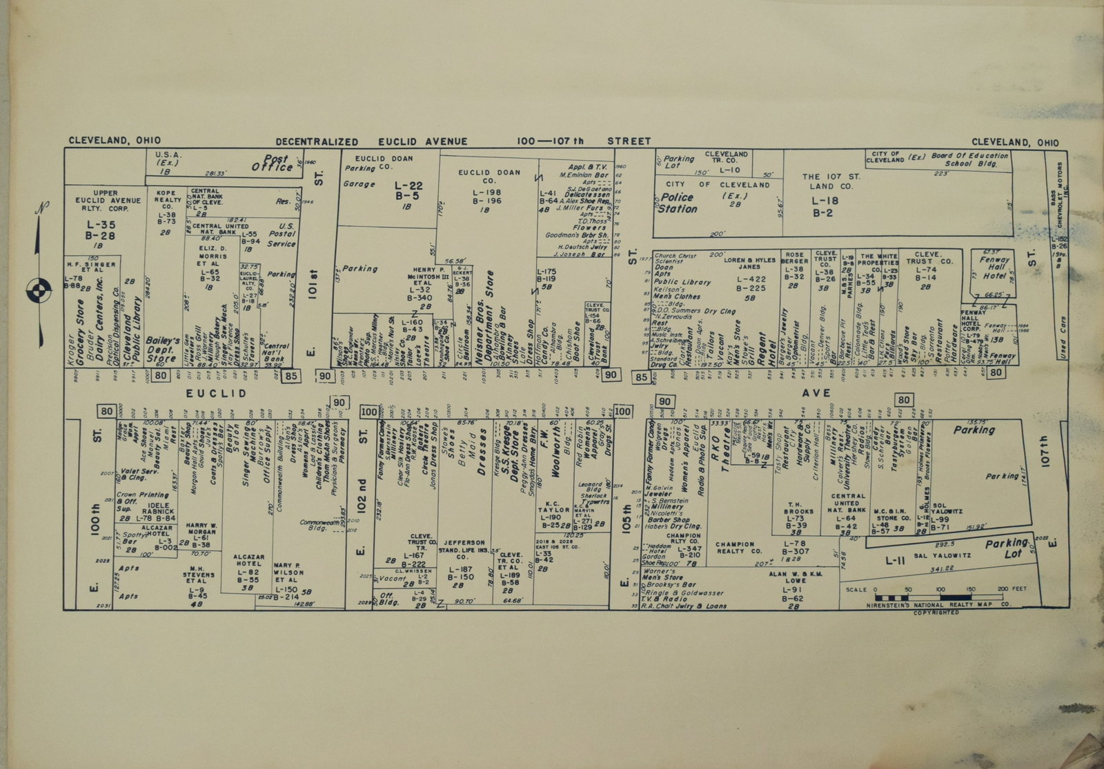 1929 Nirenstein Plat Maps of Central Cleveland -- Nathan Nirenstein's National Occupancy Maps… - 2