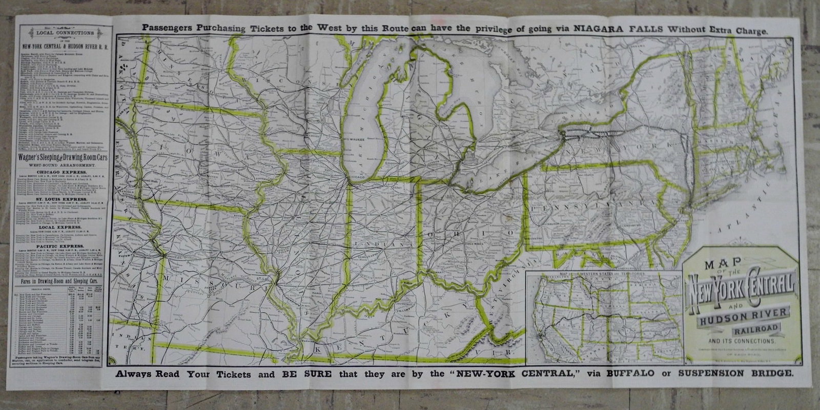 Map of the New York Central and Hudson River Railroads and Its Connections...: Publication Date:1881 Title:Map of the New York Central and Hudson River Railroads and Its Connections...,li>Cartographer:MATTHEWS NORTHRUP & CO. Publisher:MATTHEWS NORTHRUP & CO. Brief