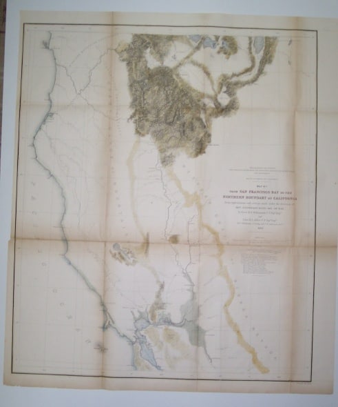 Map No. 1 from San Francisco Bay to the Northern Boundary of California: Publication Date:1855 Title:Map No. 1 from San Francisco Bay to the Northern Boundary of California,li>Cartographer:WILLIAMSON, ROBERT STOCKTON/HENRY LARCOM ABBOT/H. C. FILLEBROWN/JOHN YOUNG/CHARLES D