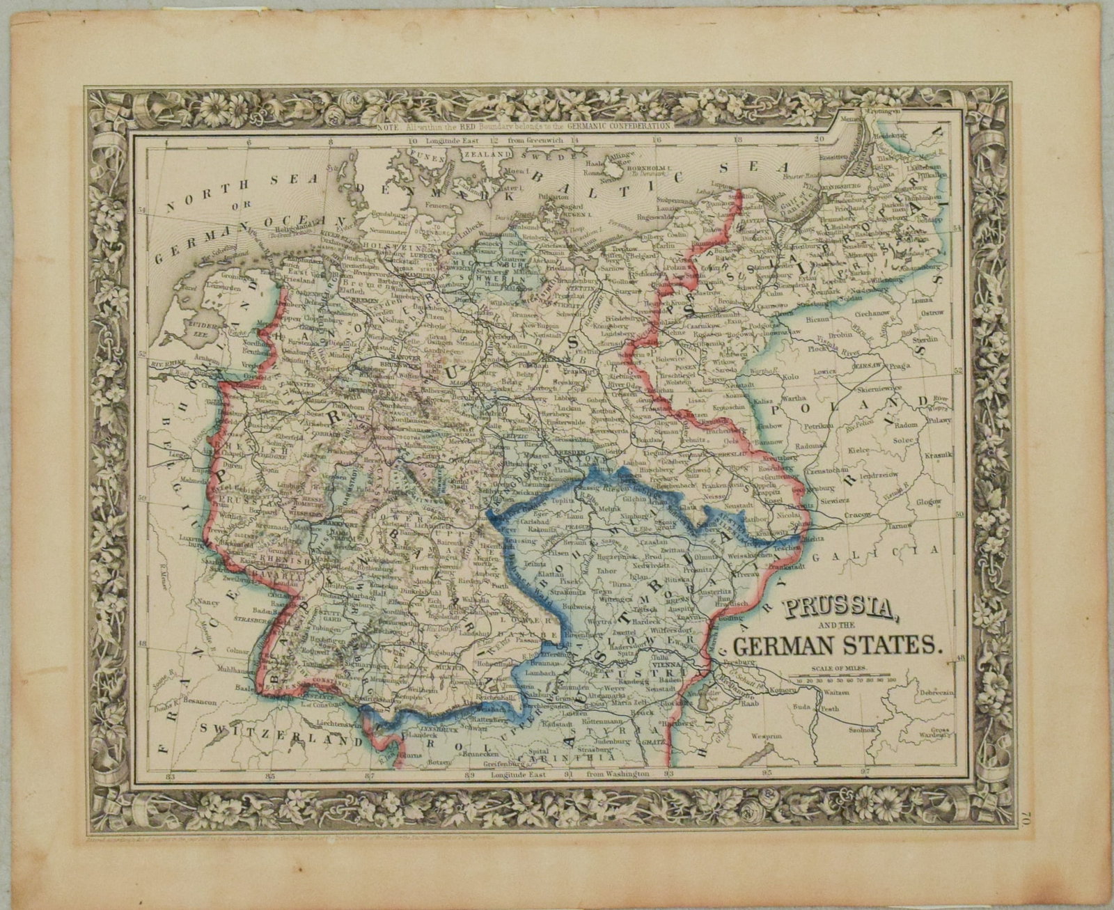 1860 Mitchell Map of Prussia and German States -- Prussia and German States (1 of 1)