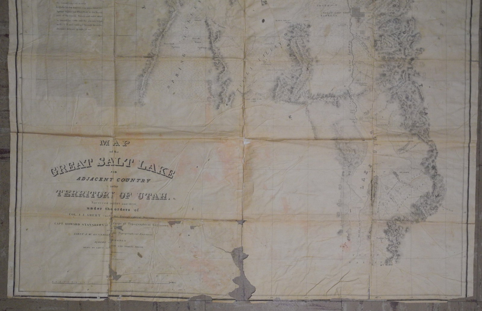 Map of the Great Salt Lake and Adjacent Country in the Territory of Utah. - 6