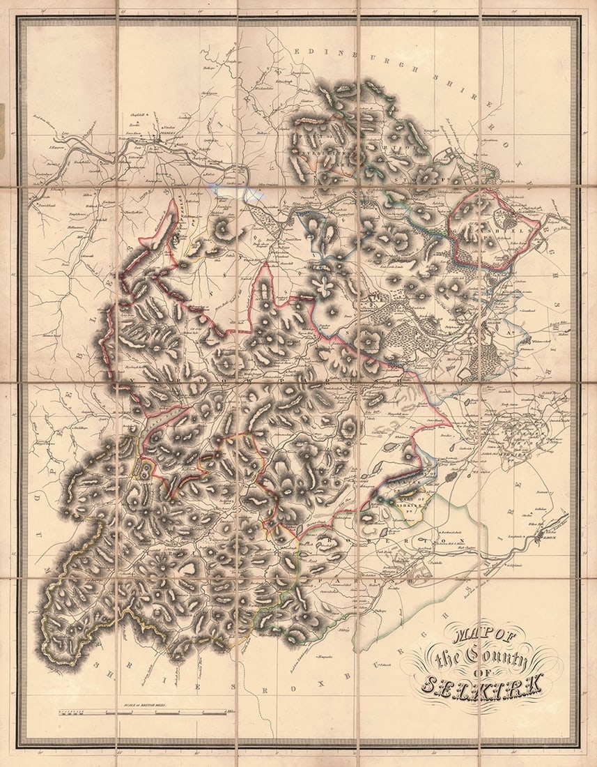 Map of the County of Selkirk.: Publication Date:c1840 Title:Map of the County of Selkirk.,li>Cartographer: Publisher:W. & A.K. JOHNSTON Brief Description:Scarce pocket map. Folding within gilt decorated boards. Scottish County Pock