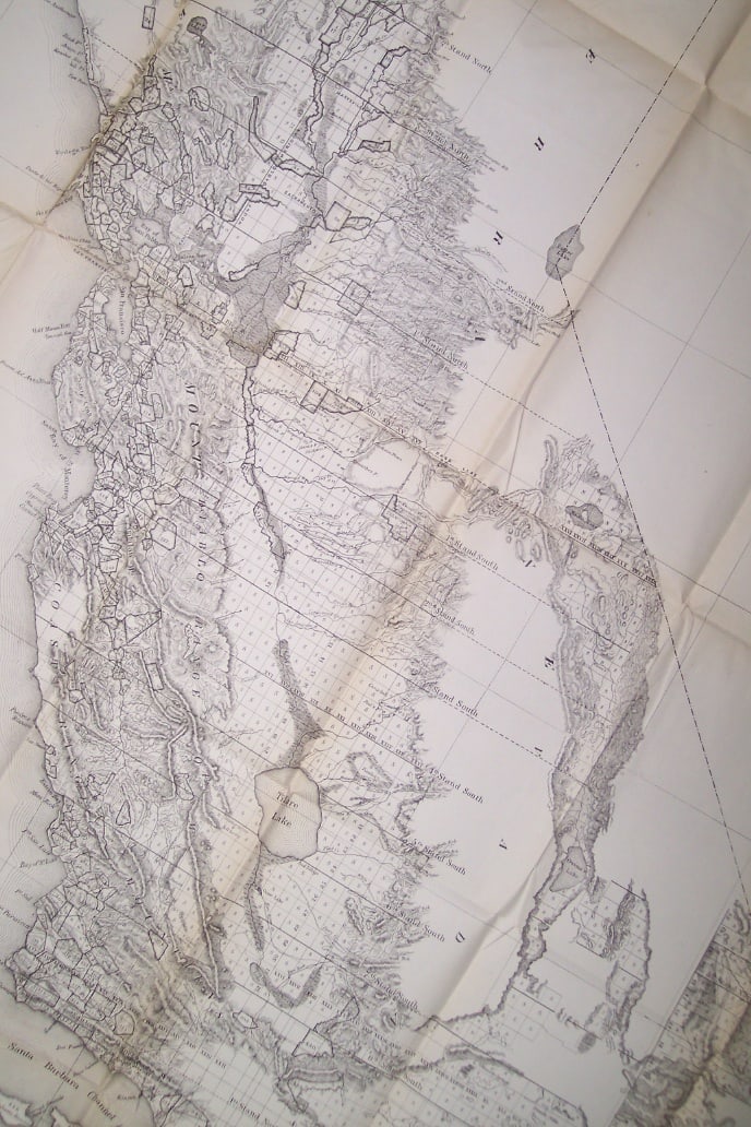 Map of the Public Surveys in California to Accompany Report of Surveyor Genl. - 2