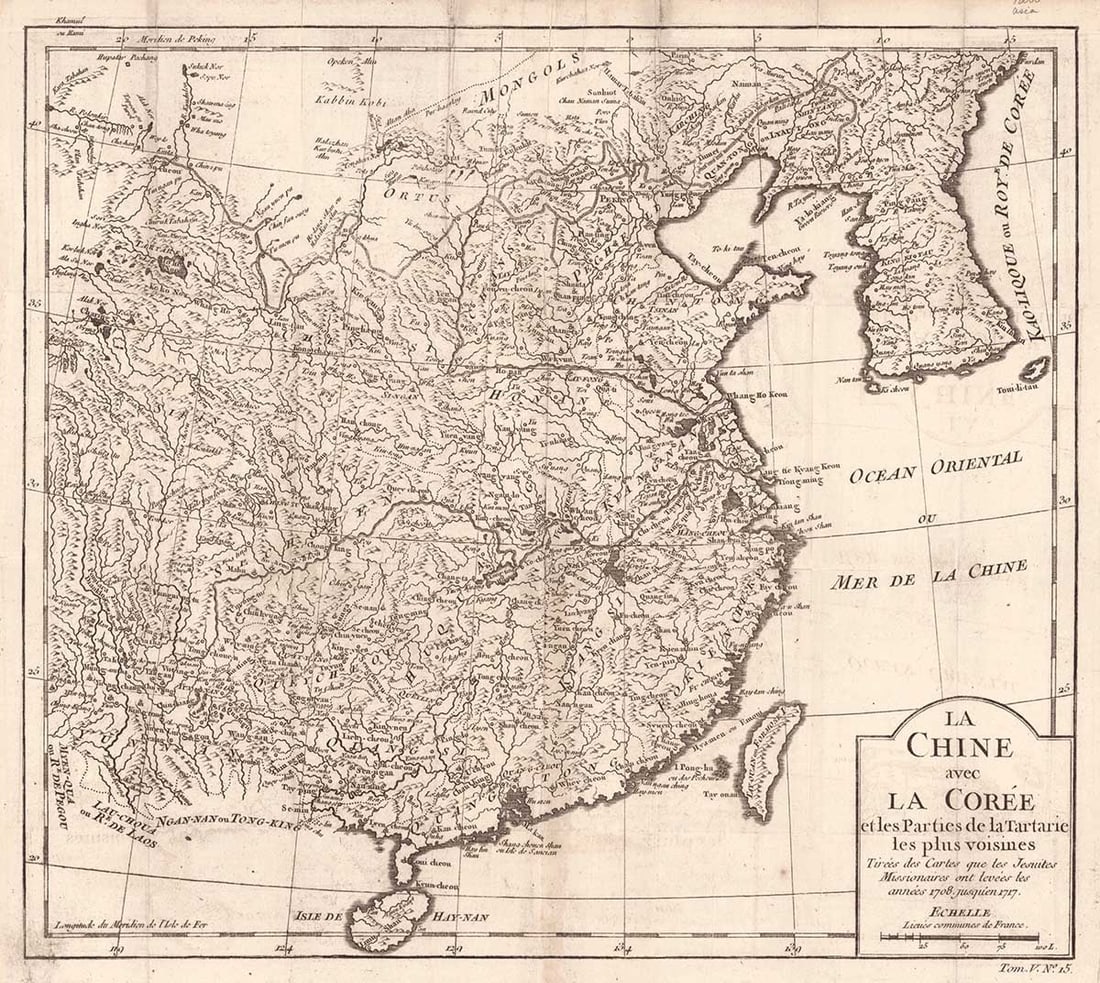 La Chine Avec La Coree Et Les Parties De La Tartarie Les Plus Voisines Tiree Des Cartes Que Les - 2