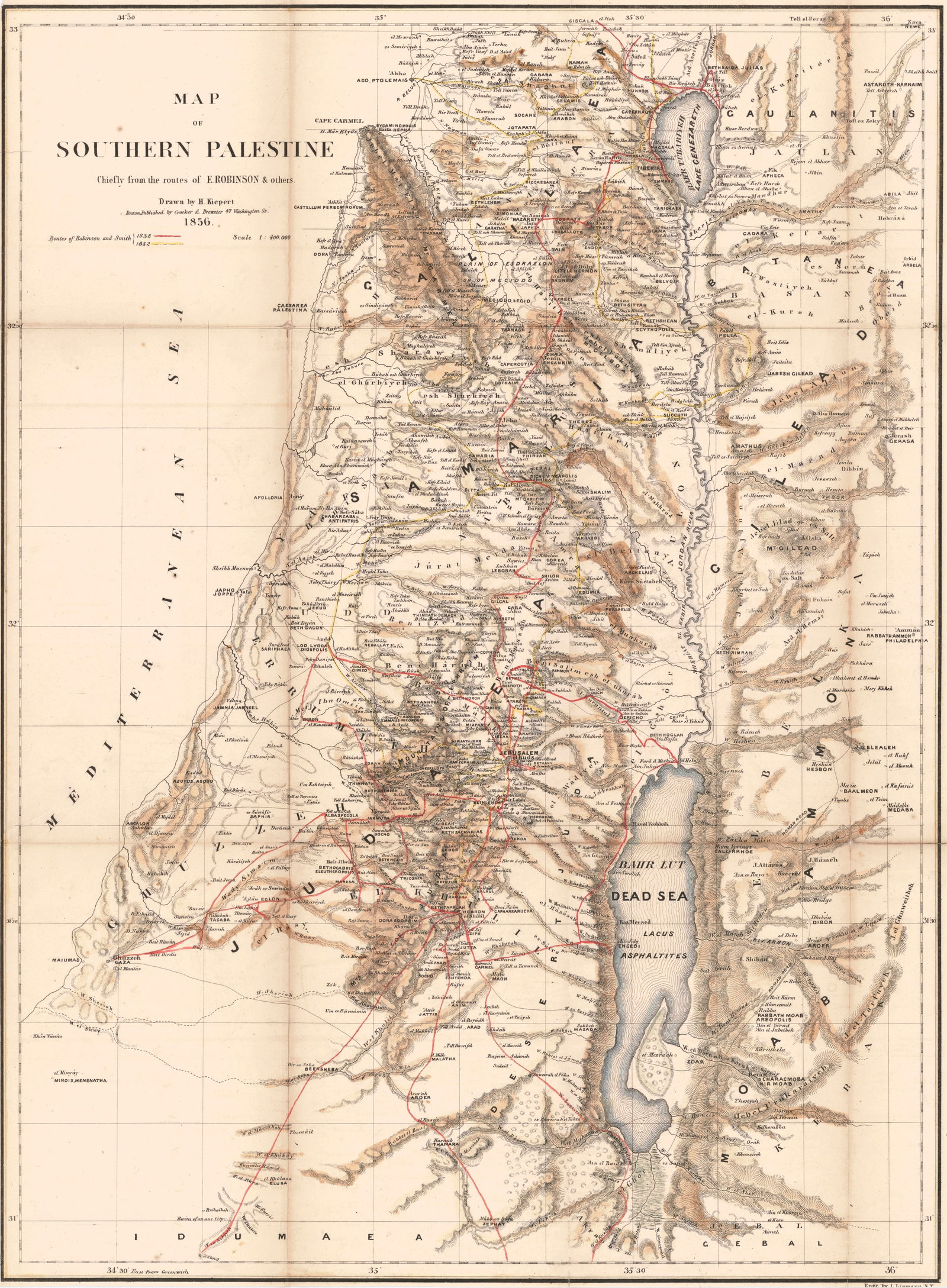 Four Maps to Accompany the Biblical Researches in Palestine - 2